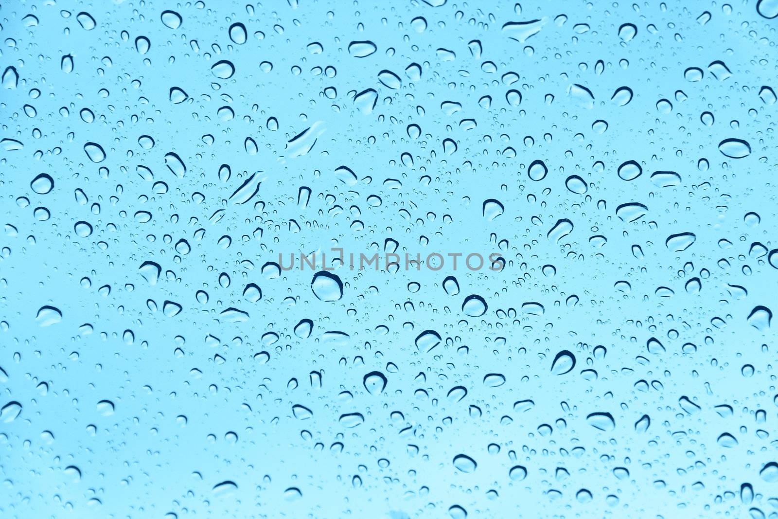 Waterdrops on glass by destillat
