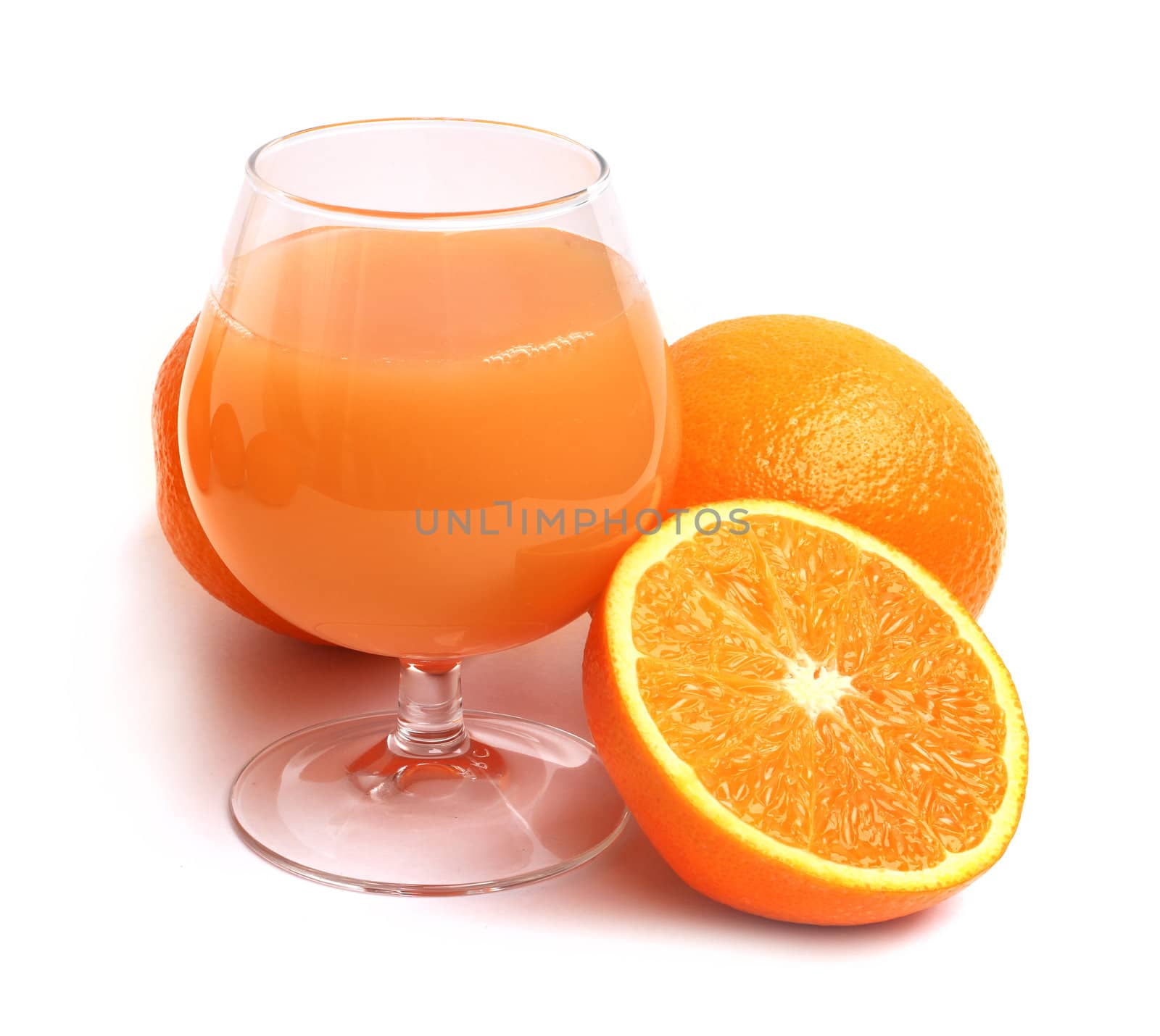 Orane juice and oranges by destillat