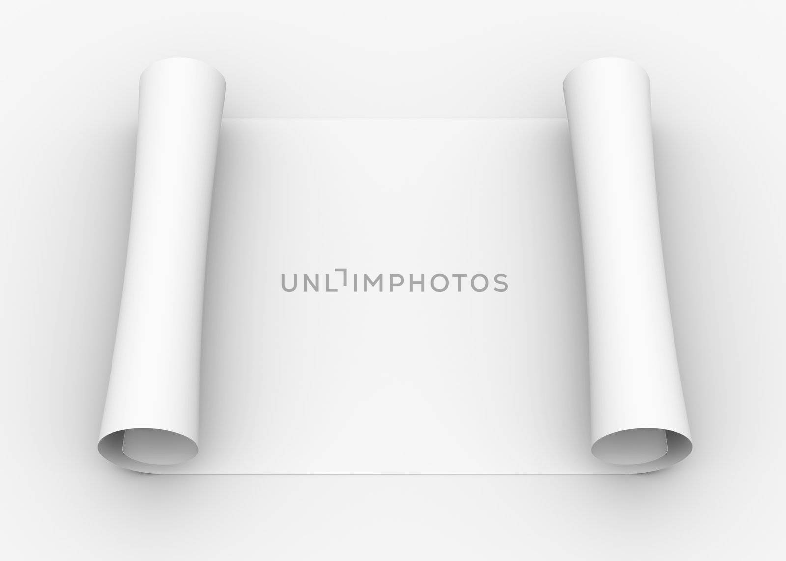 Scroll of white paper by cherezoff