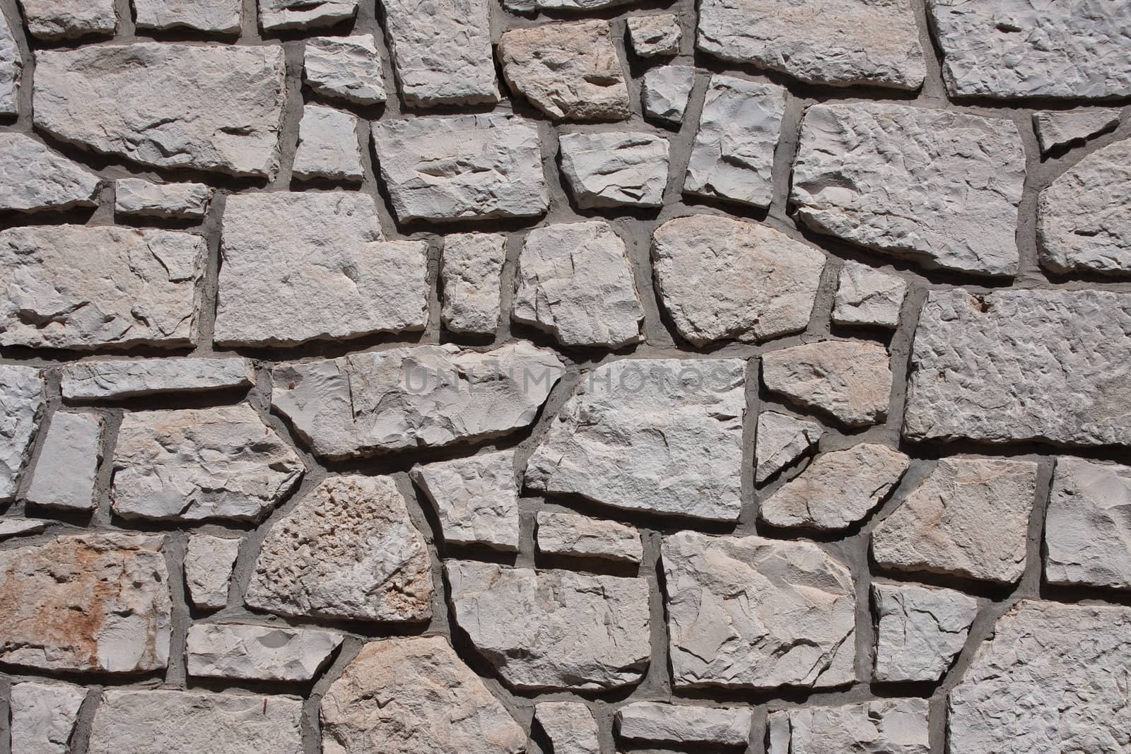 Masonry of the walls of stone