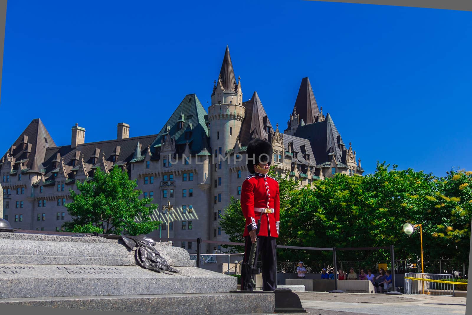  Standing Ceremonial Guard and guarding in Ottawa, Ontario, Canada