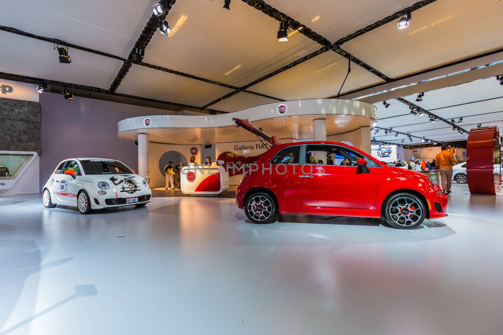 2013 Fiat 500 in Montreal Auto show, Quebec, Canada