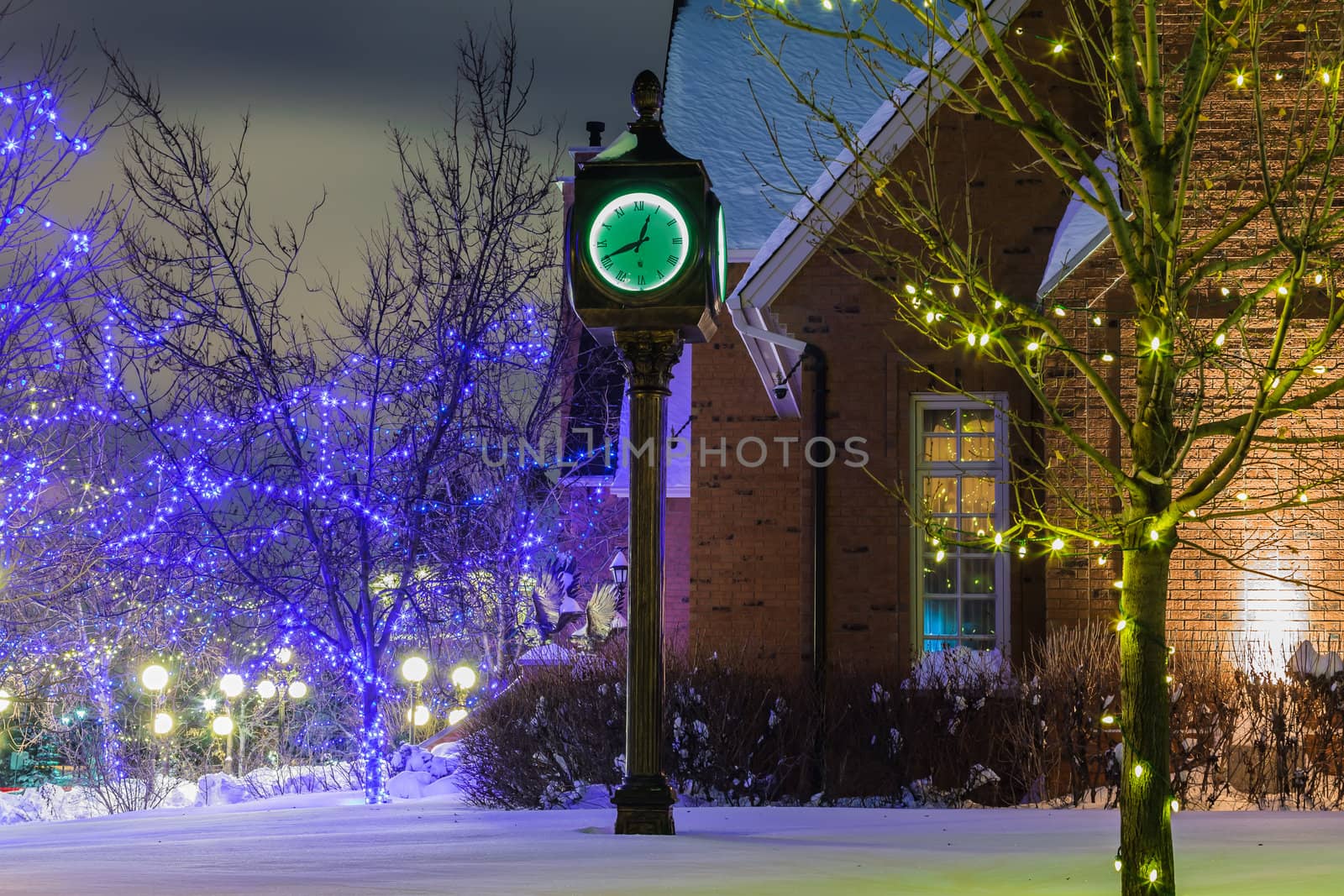  A beautiful old style green clock by petkolophoto