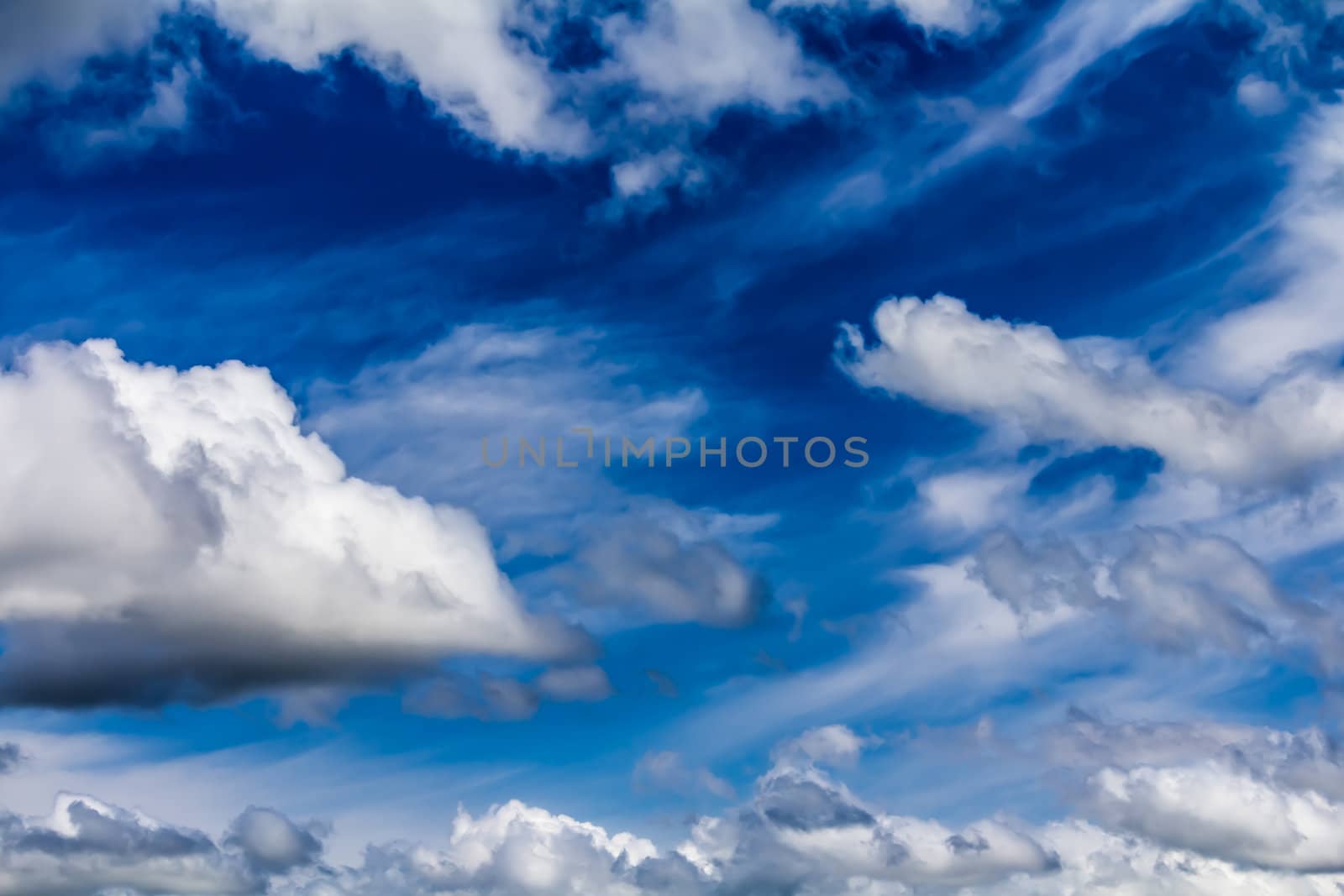 Cumulus clouds by petkolophoto
