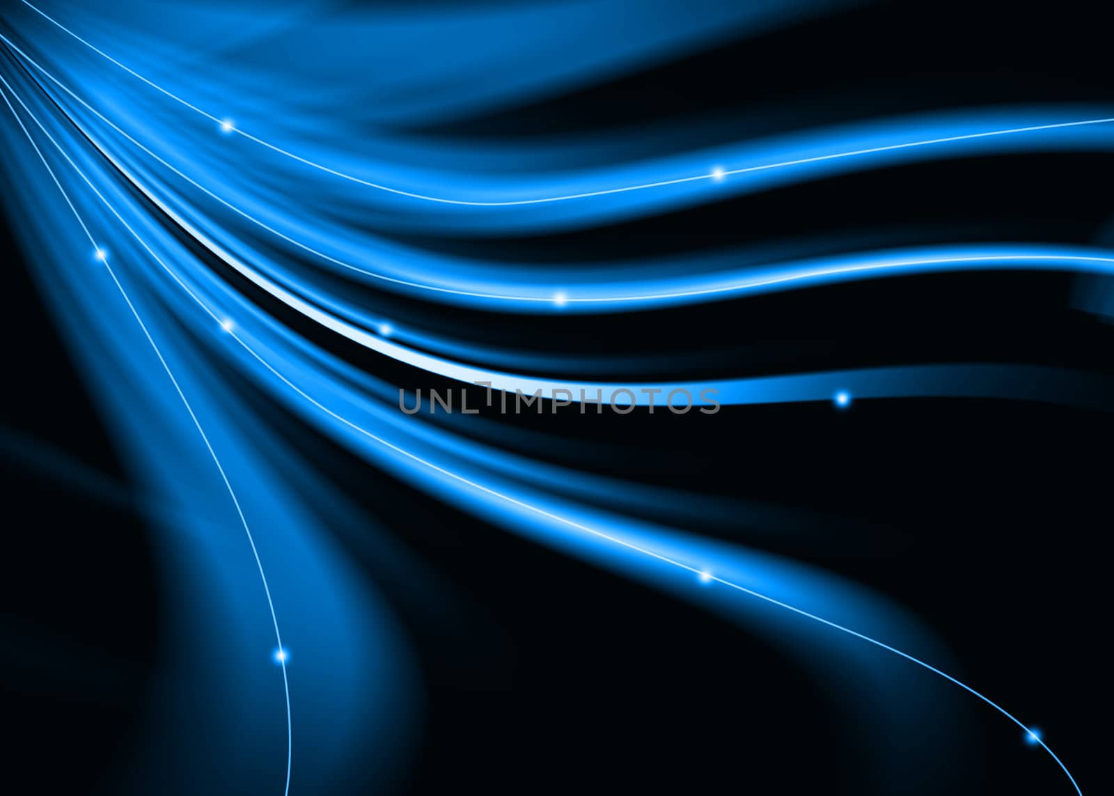 Abstract blue curve texture dark background