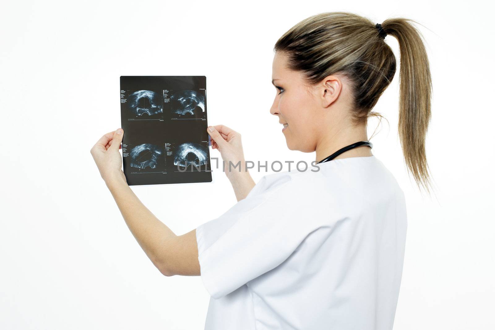 radiologist woman in action by vwalakte