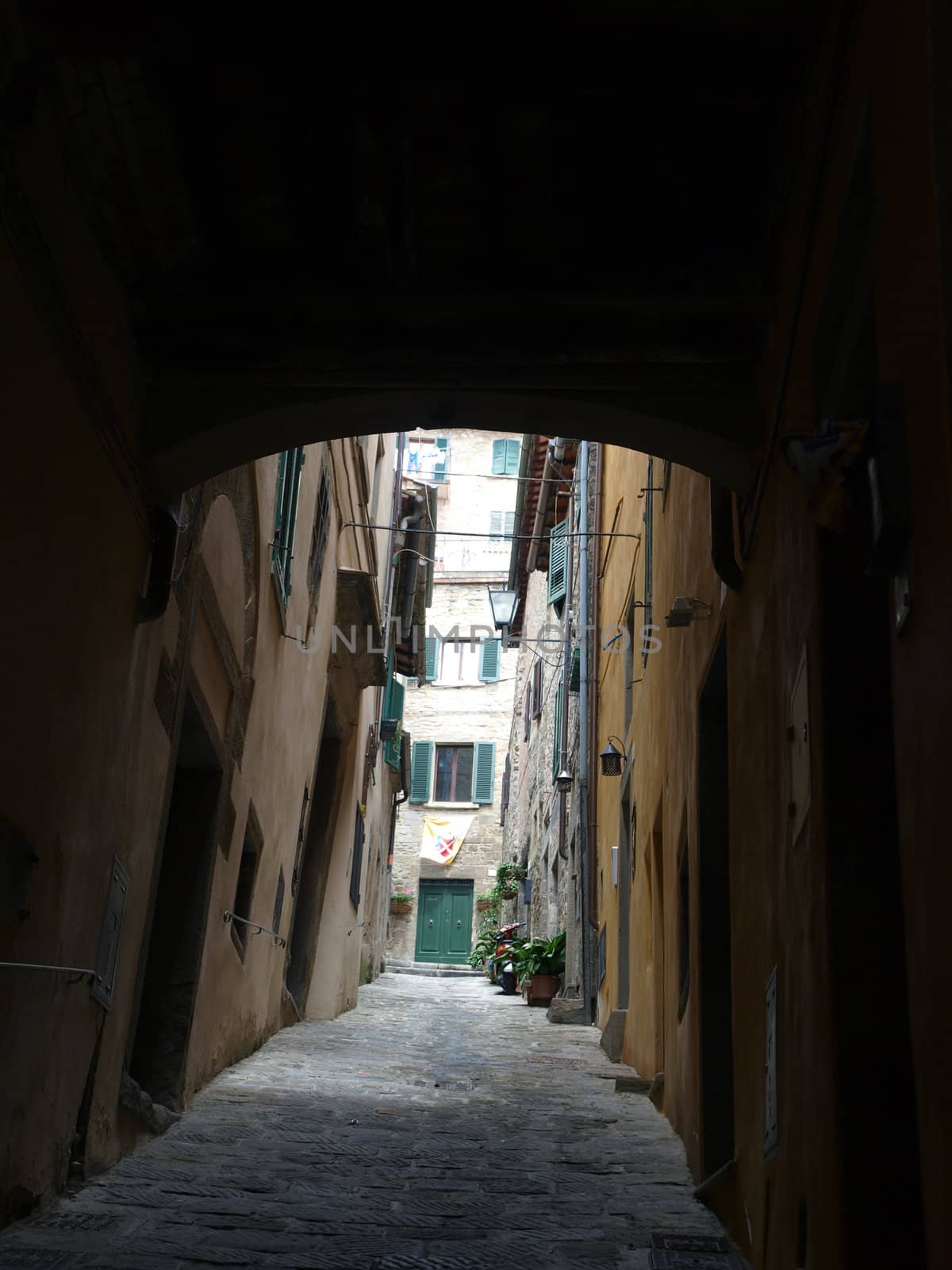 lovely, steep and narrow streets of Cortona. Tuscany