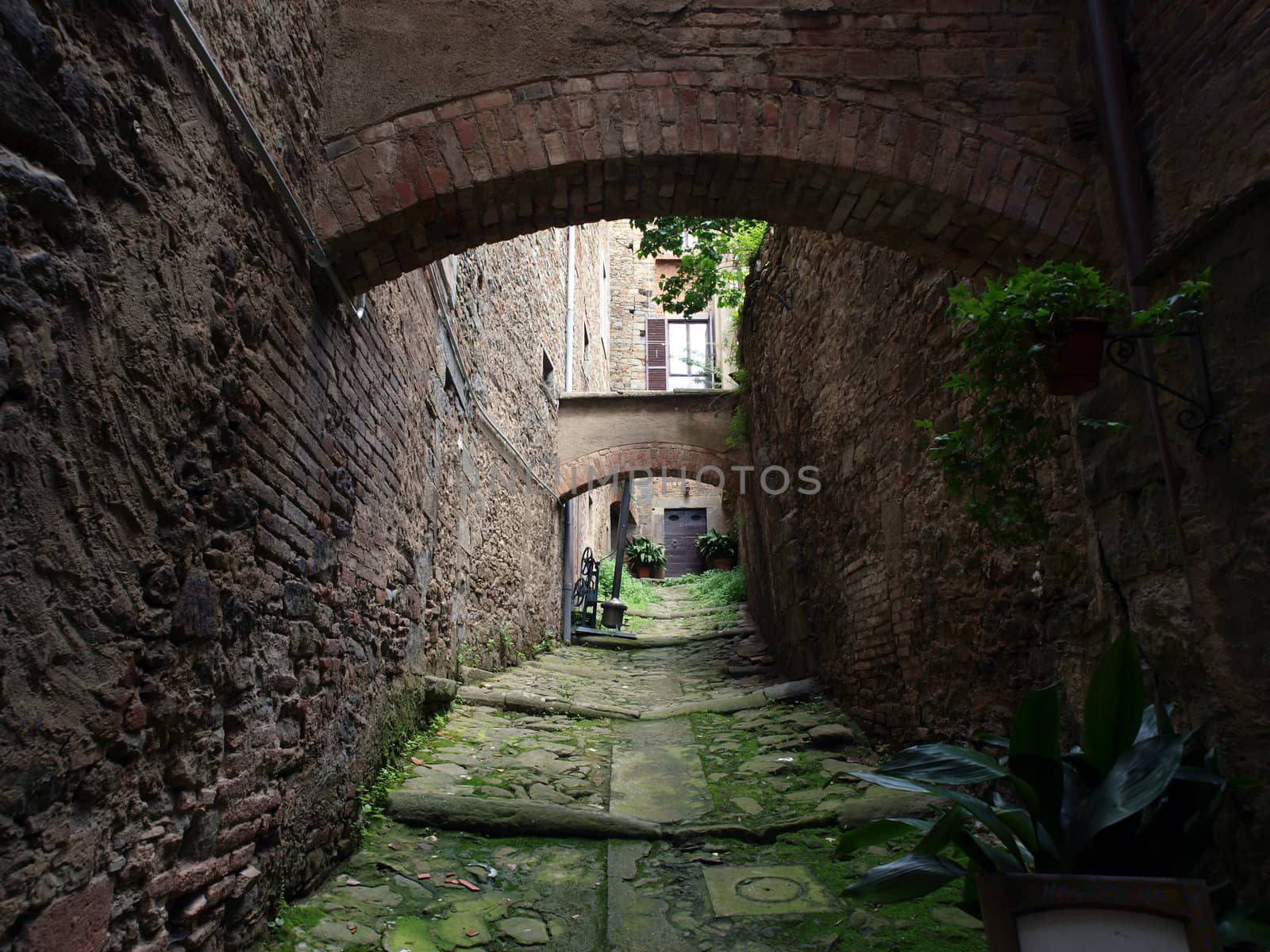 lovely, steep and narrow streets of Cortona. Tuscany