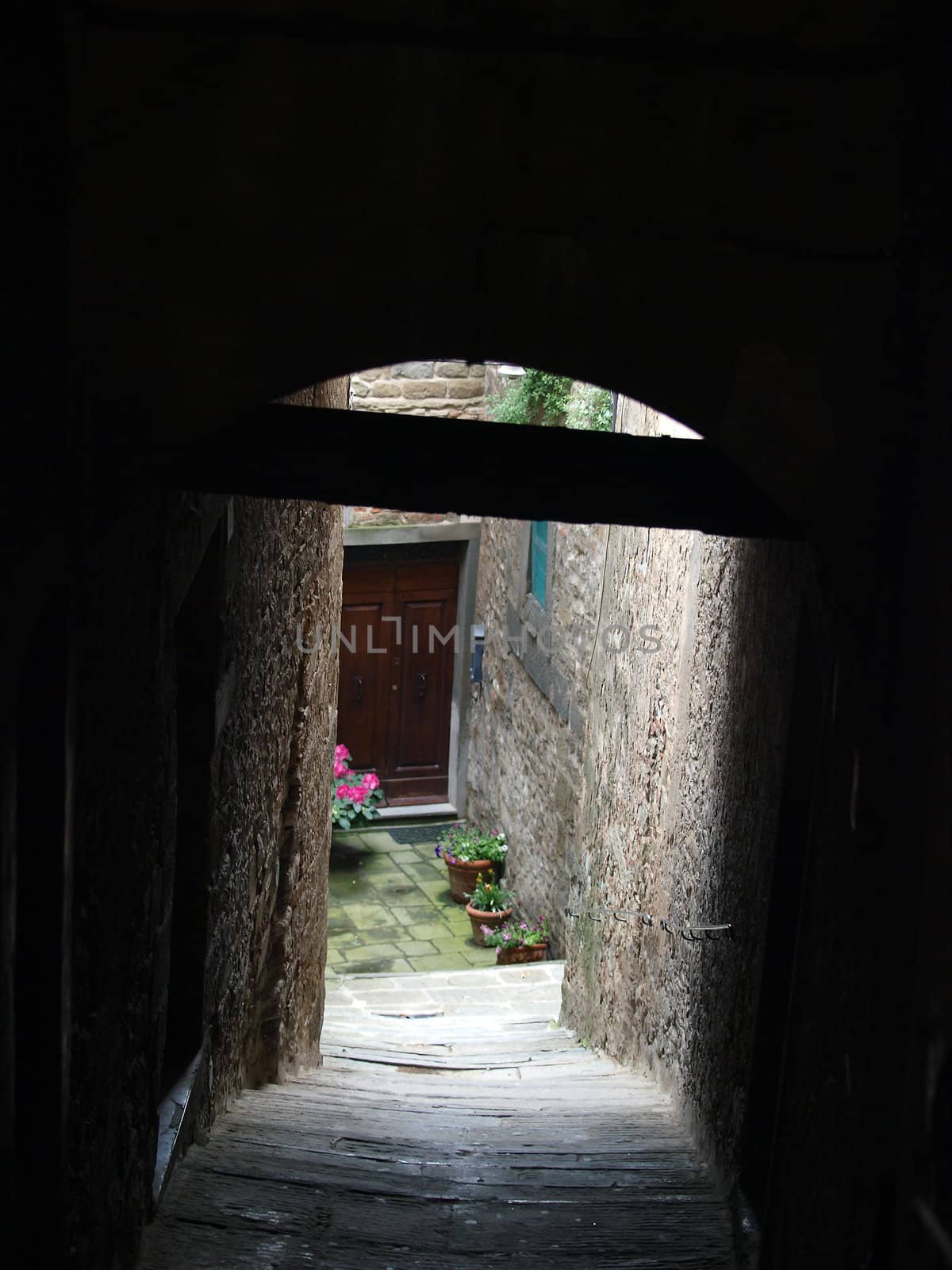 lovely, steep and narrow streets of Cortona. Tuscany