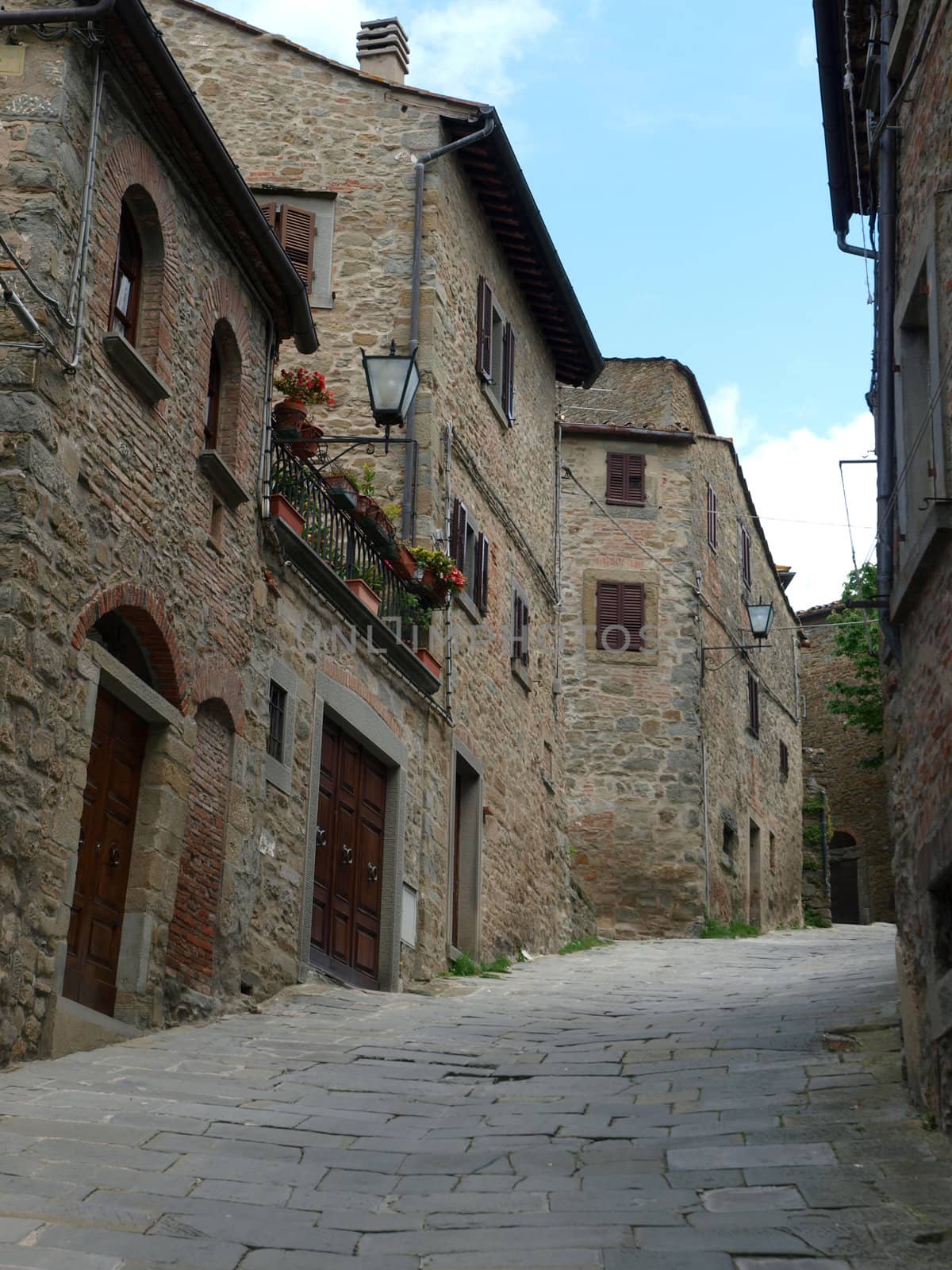 lovely, steep and narrow streets of Cortona. Tuscany