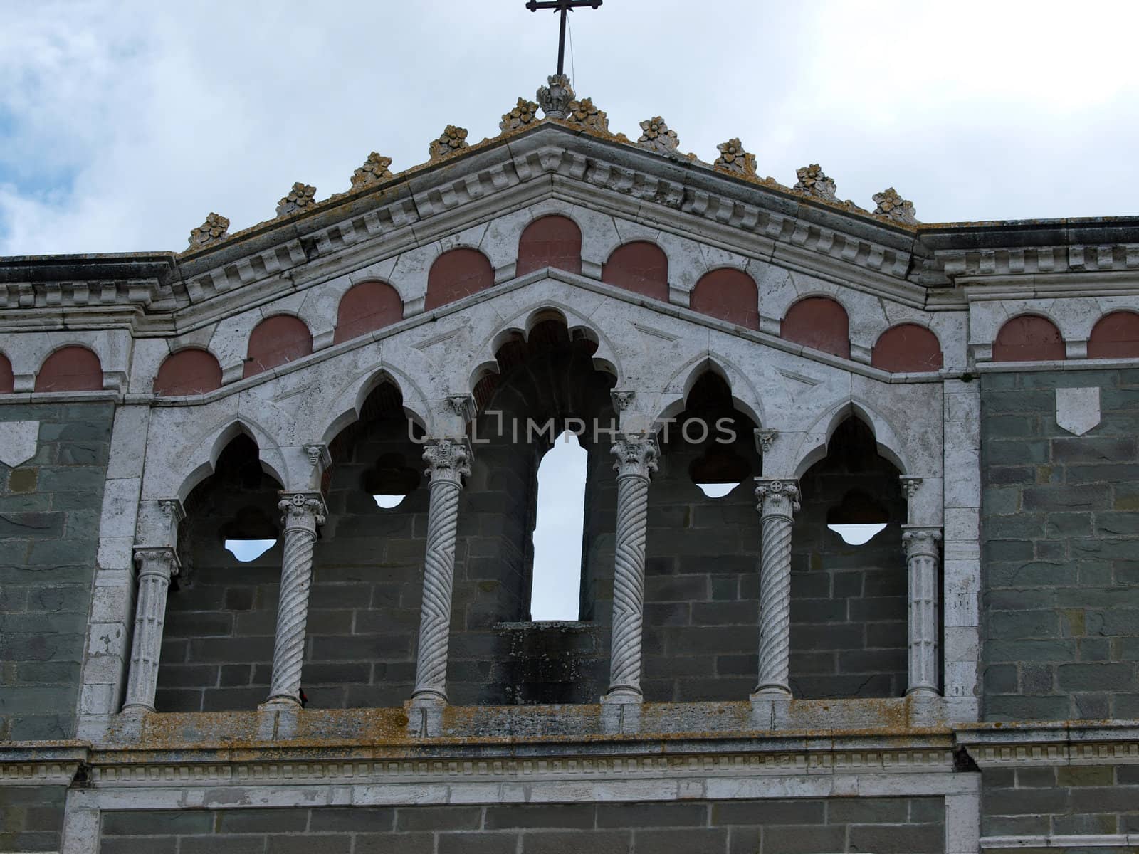 Detail from the facade of the church of St. Margaret of Cortona