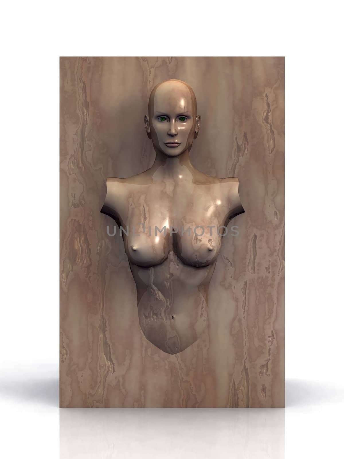 bust of a women in marble by njaj