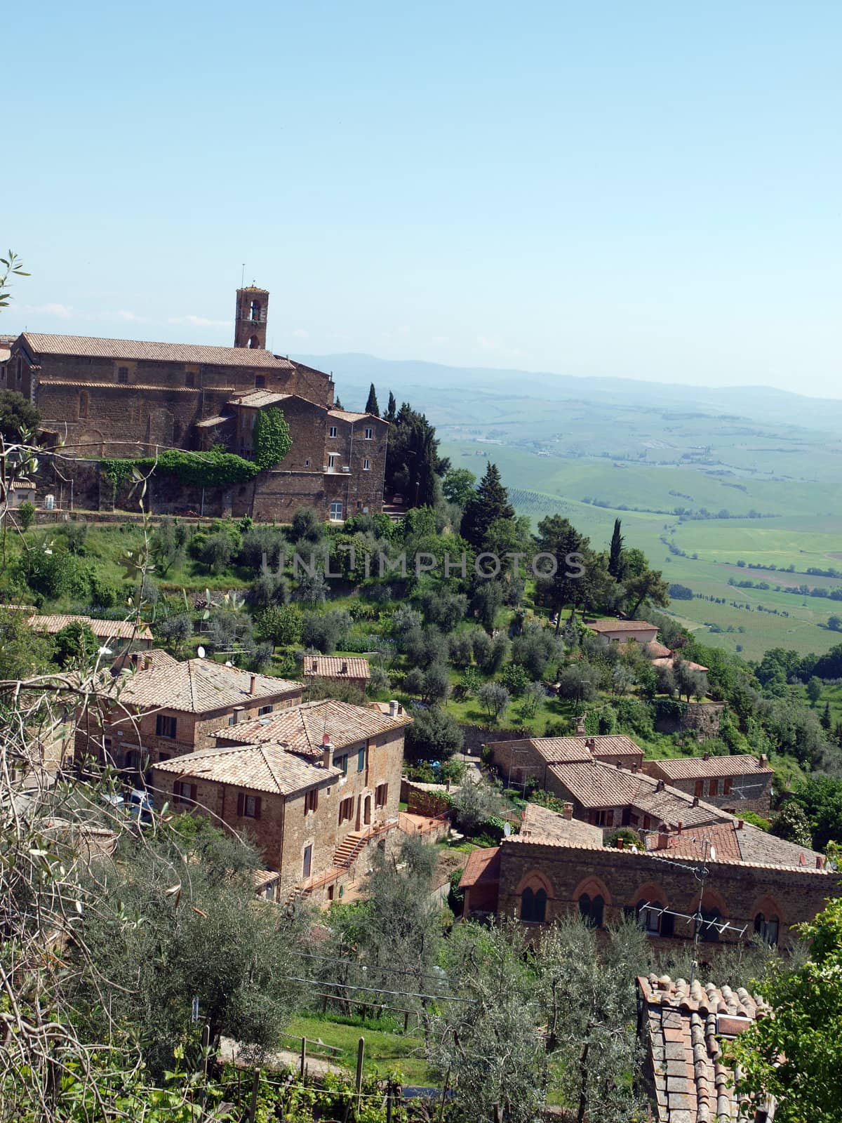 Medieval Town In Montalcino Area, Tuscany, Italy