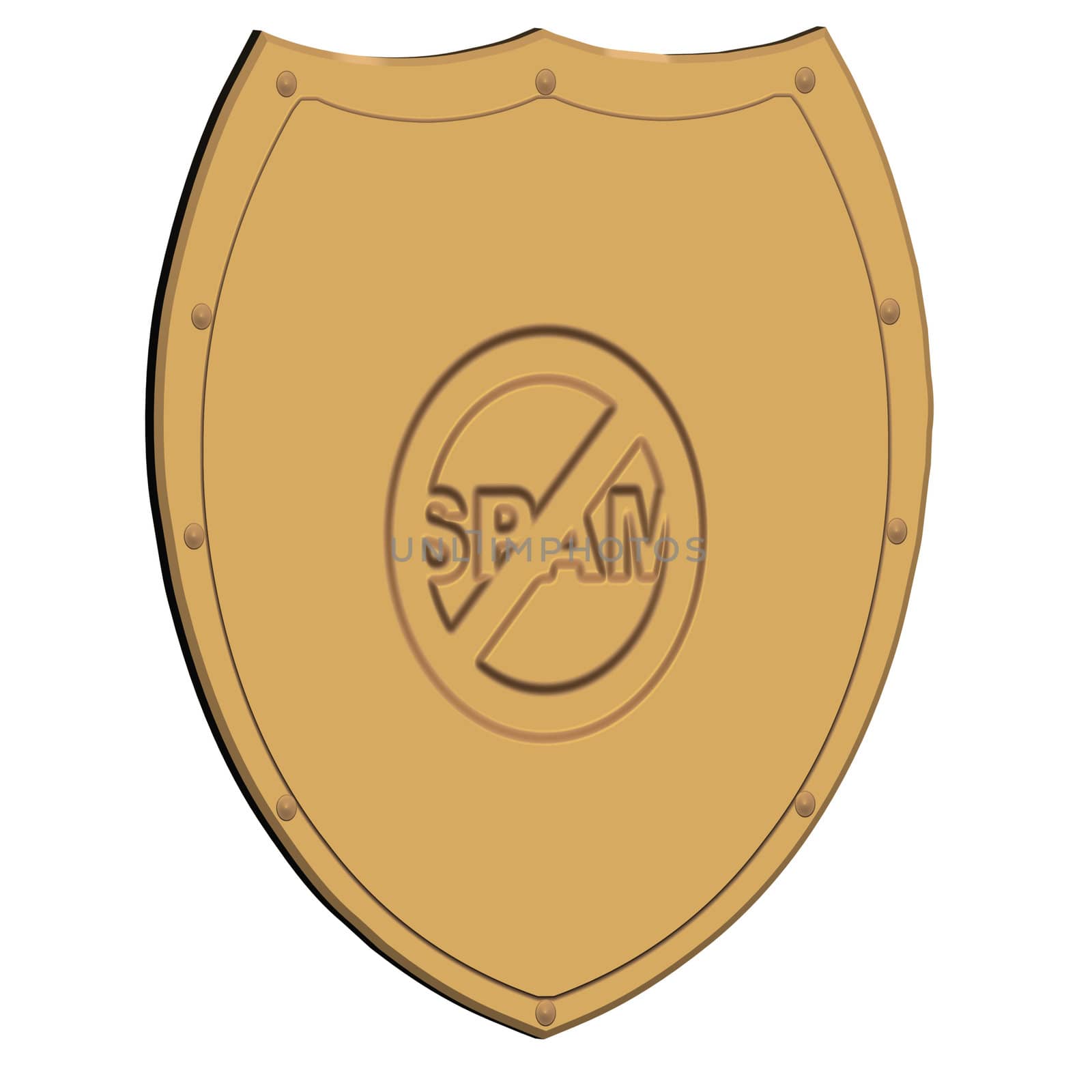 Image of a sheild, as concept of information security and protection of communications