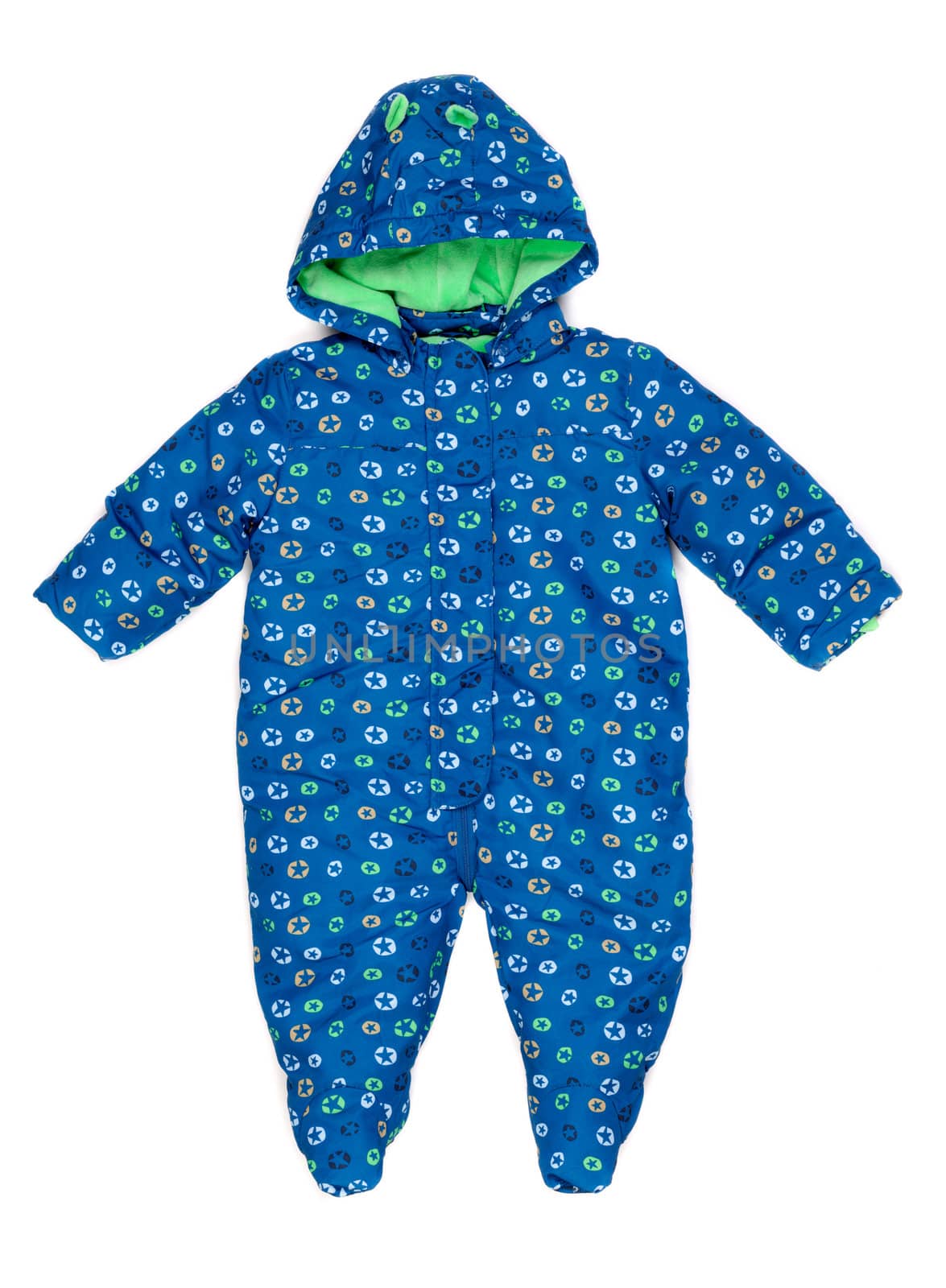 baby snowsuit isolated on white