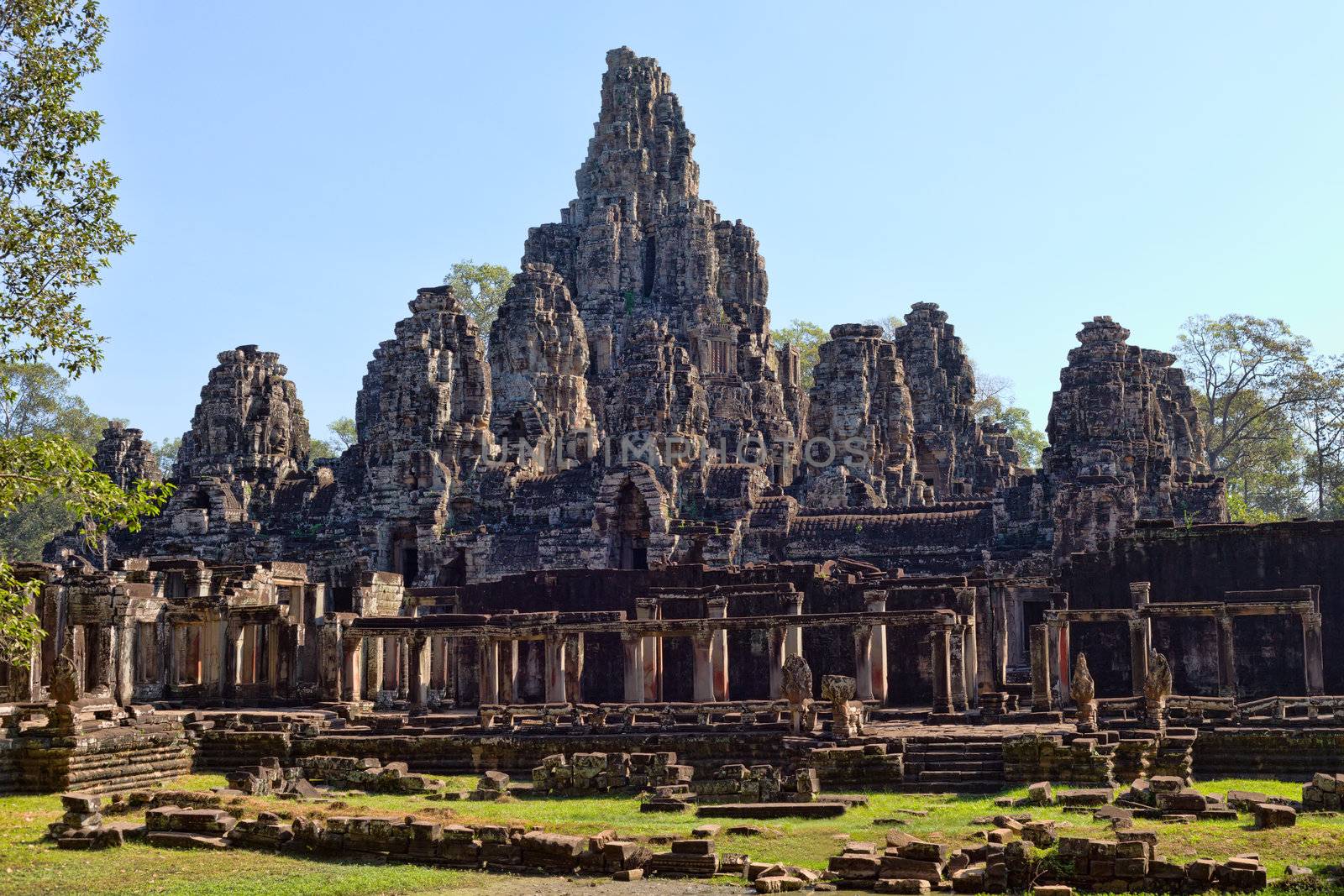 Ancient buddhist khmer temple in Angkor Wat, Cambodia.