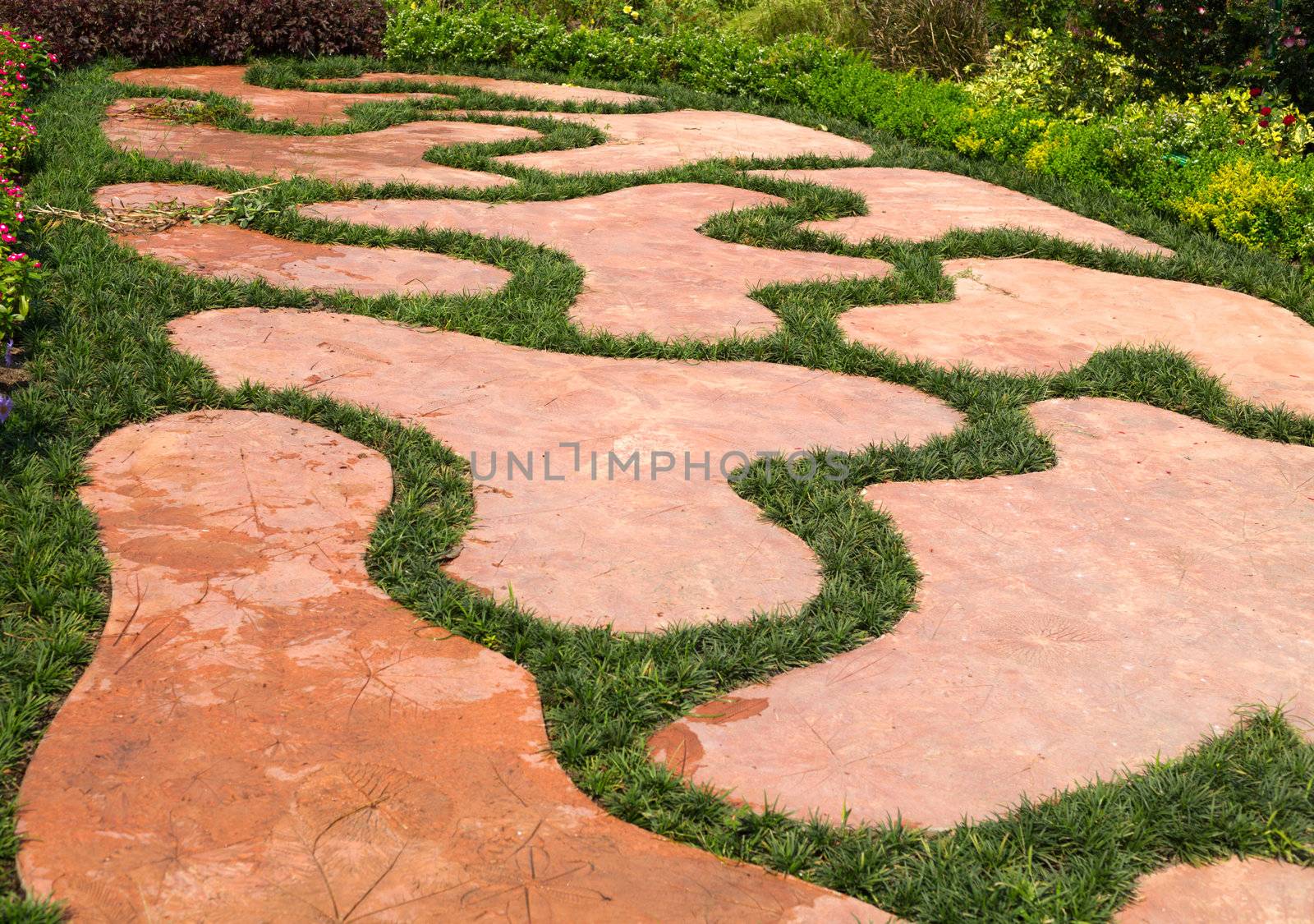 Path in the park, landscaping