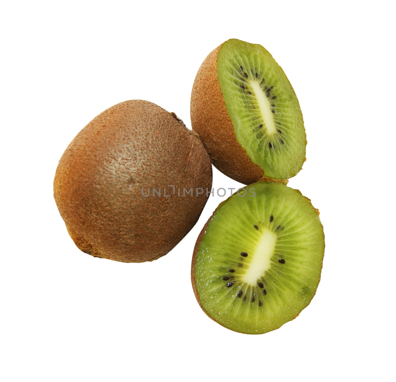 Fruits kiwi on white background by cobol1964