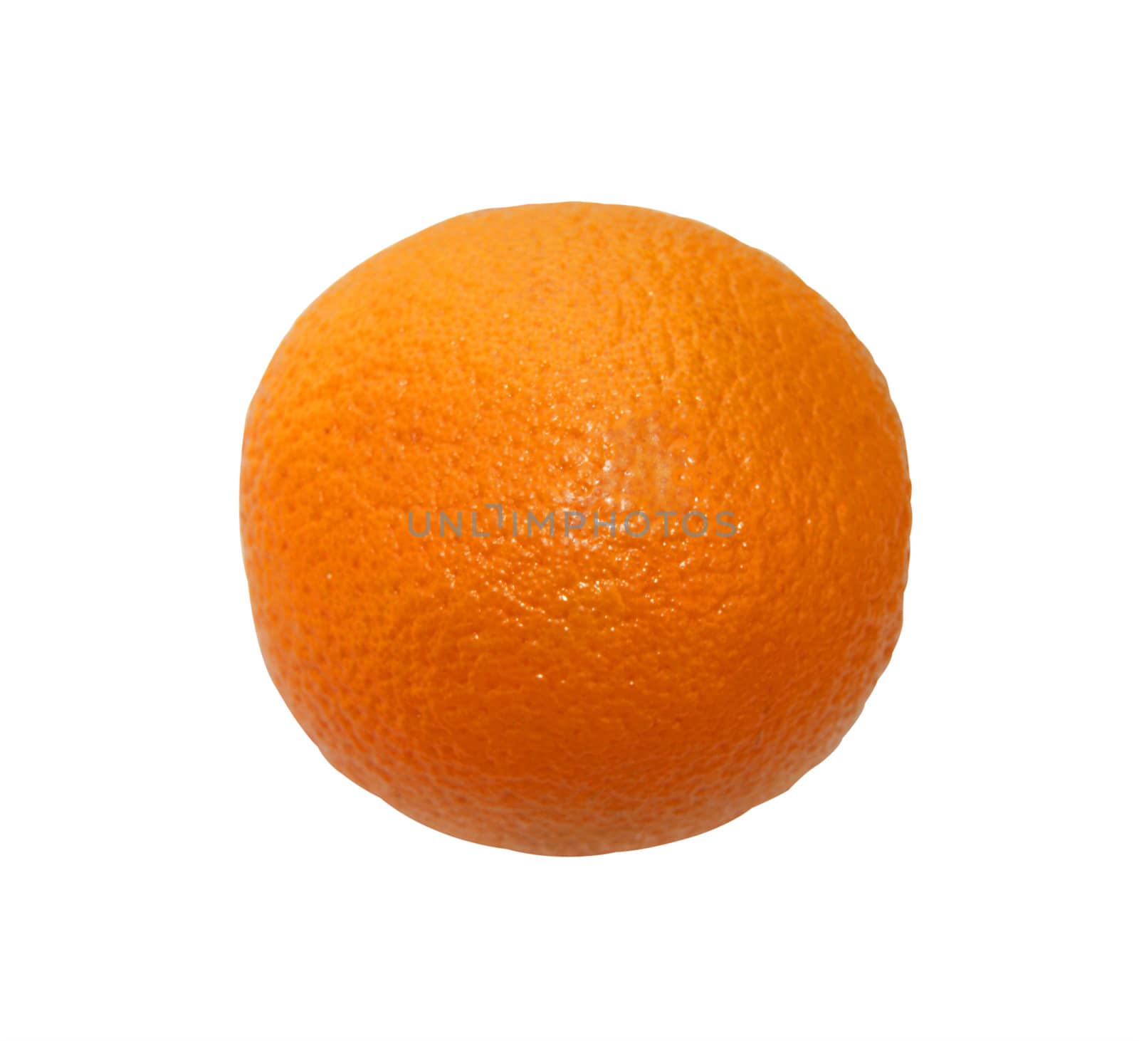 Ripe tangerine on white background by cobol1964