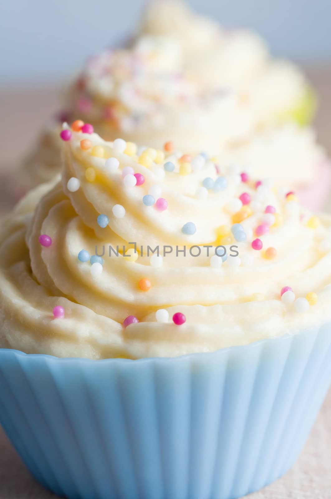 Decorated Cup Cakes Close Up by frannyanne