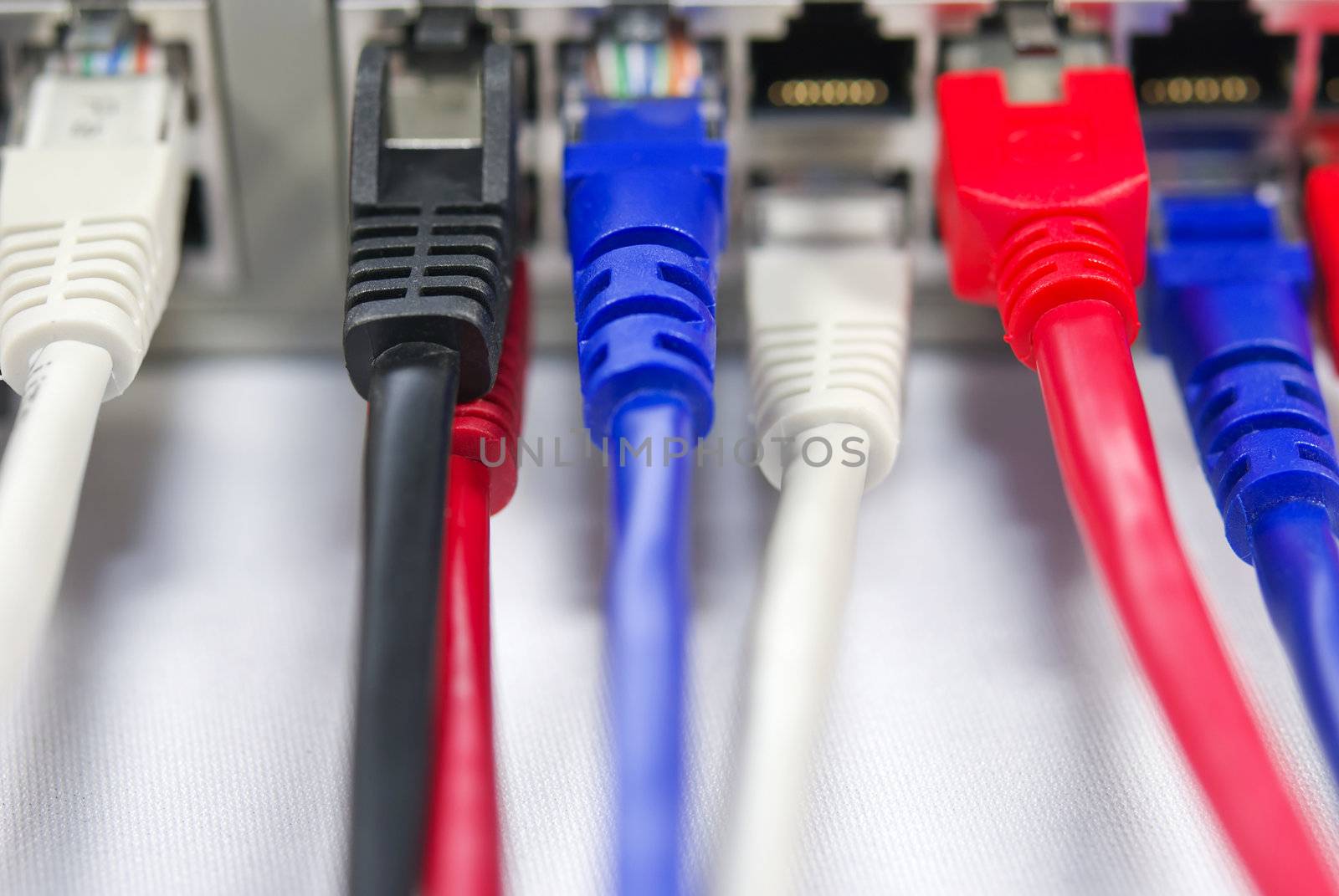 Network switch and colorful cables