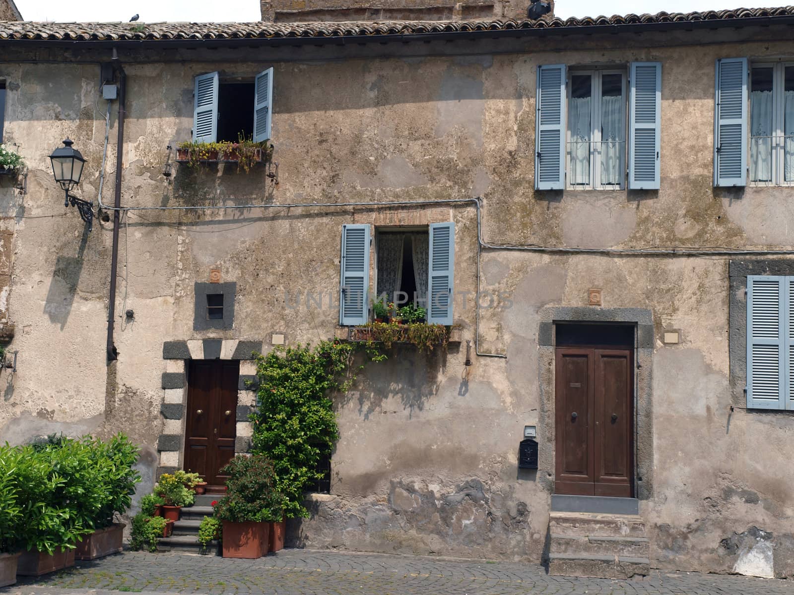 picturesque architecture of the old town of Orvieto, Umbria, Italy
