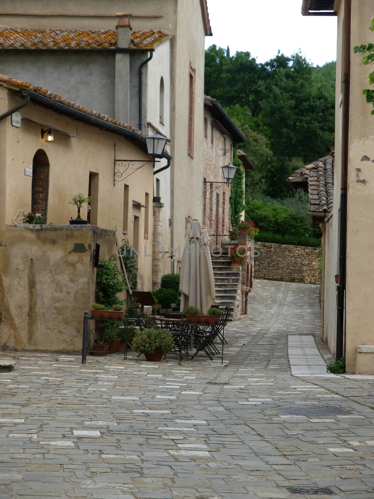 Bagno Vignoni in Tuscany.  Spa known for the Middle Ages  