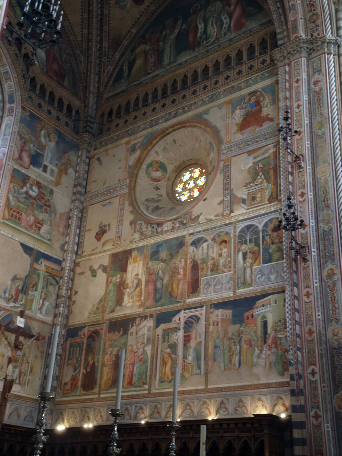Interior of Cathedral (Duomo). Orvieto, Umbria 