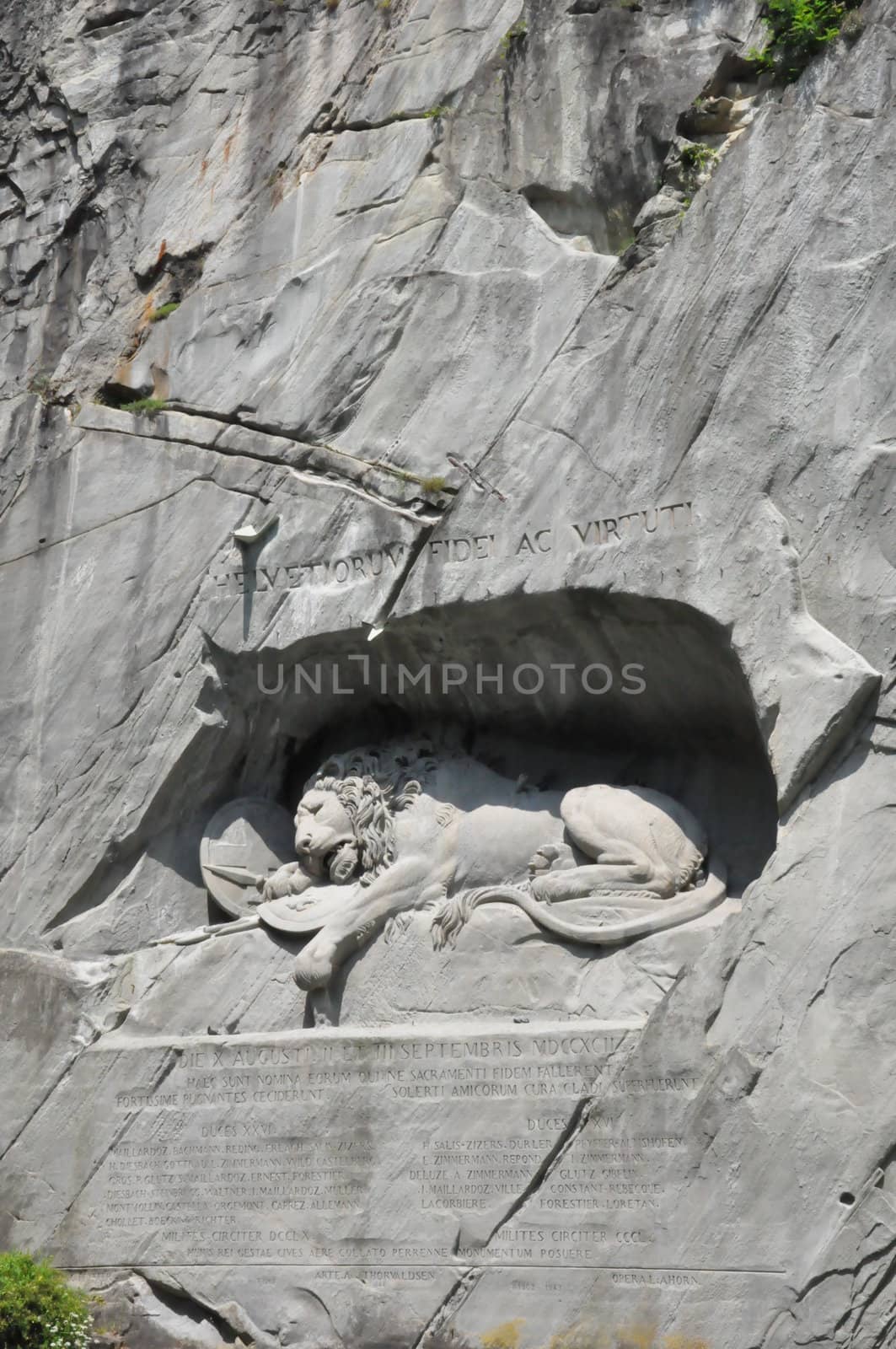 Lion Monument in Lucerne, Switzerland (Europe)