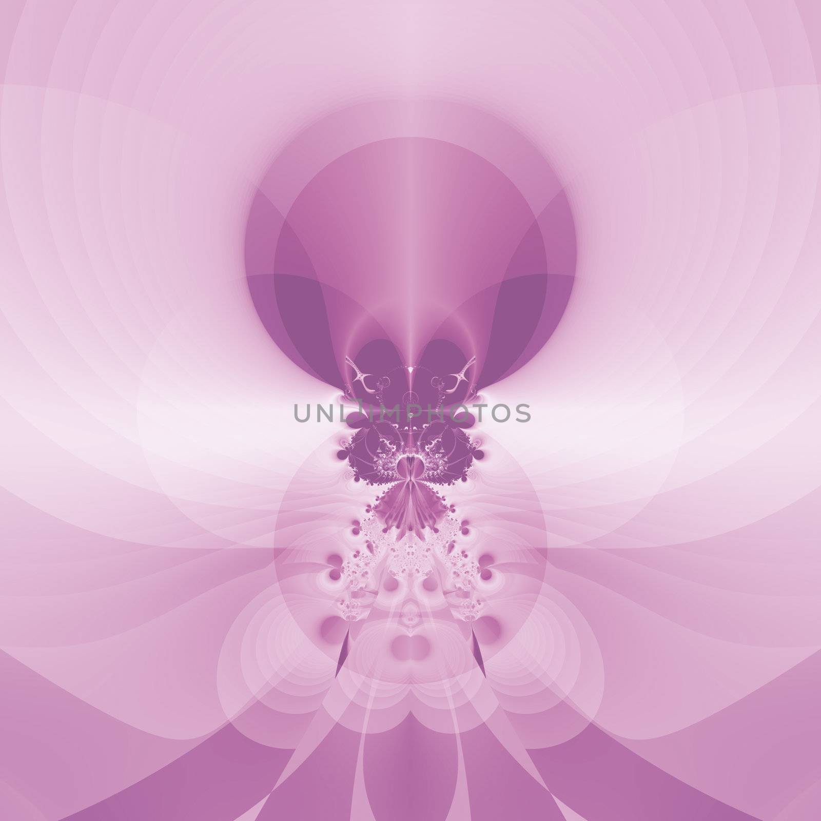 Elegant fractal design, abstract psychedelic art, pink sunrise
