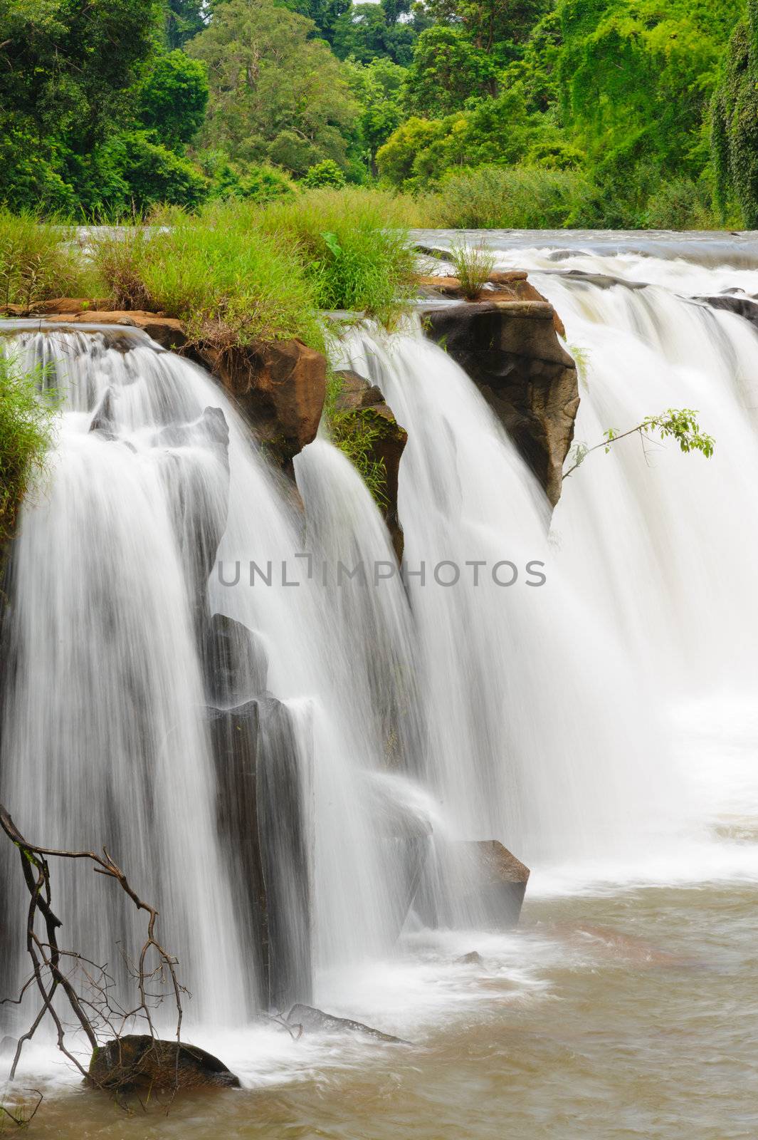 The Tad Pha Souam waterfall, Laos. by ngungfoto