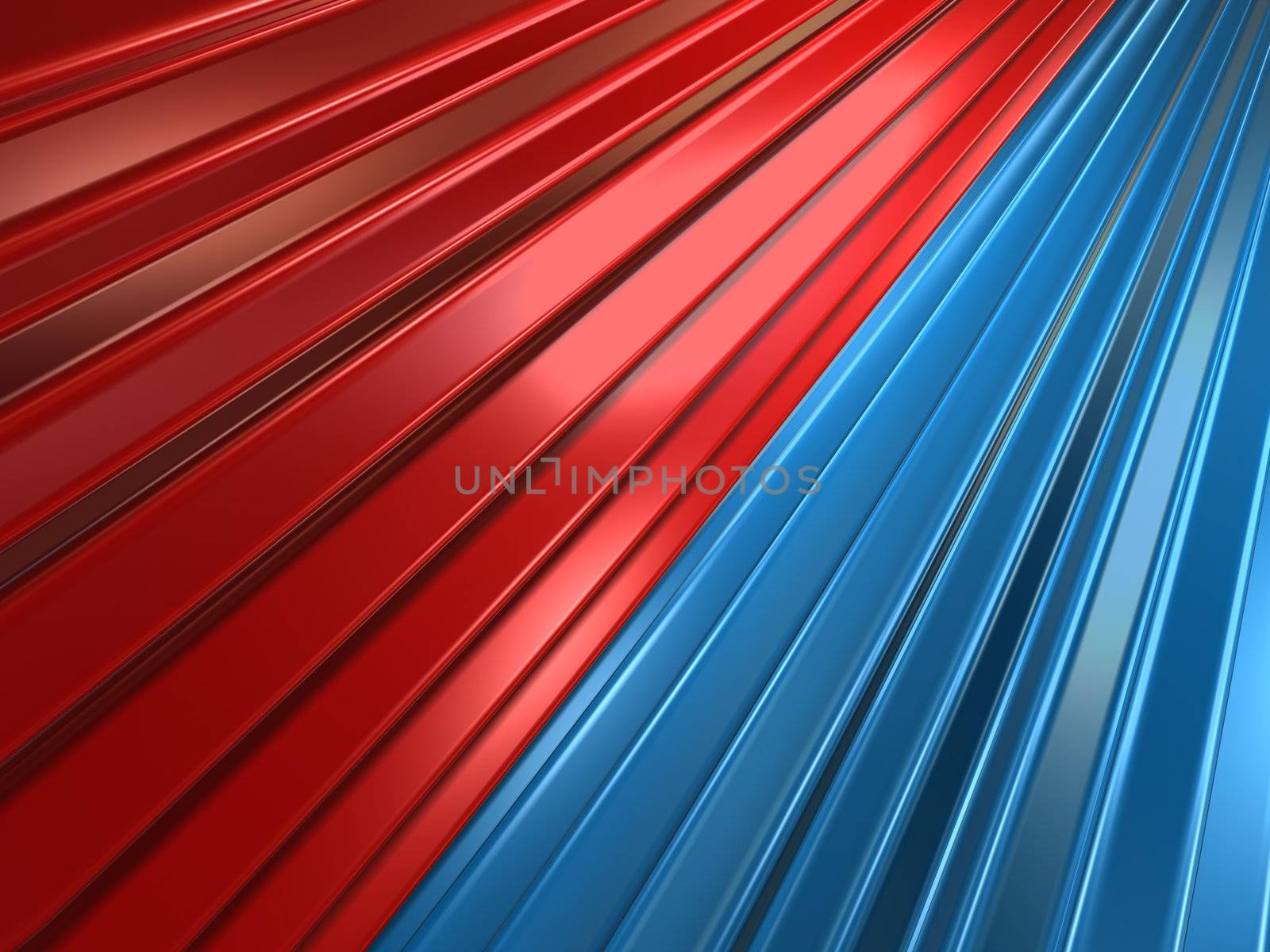 3d red and blue abstract background of gears from very close