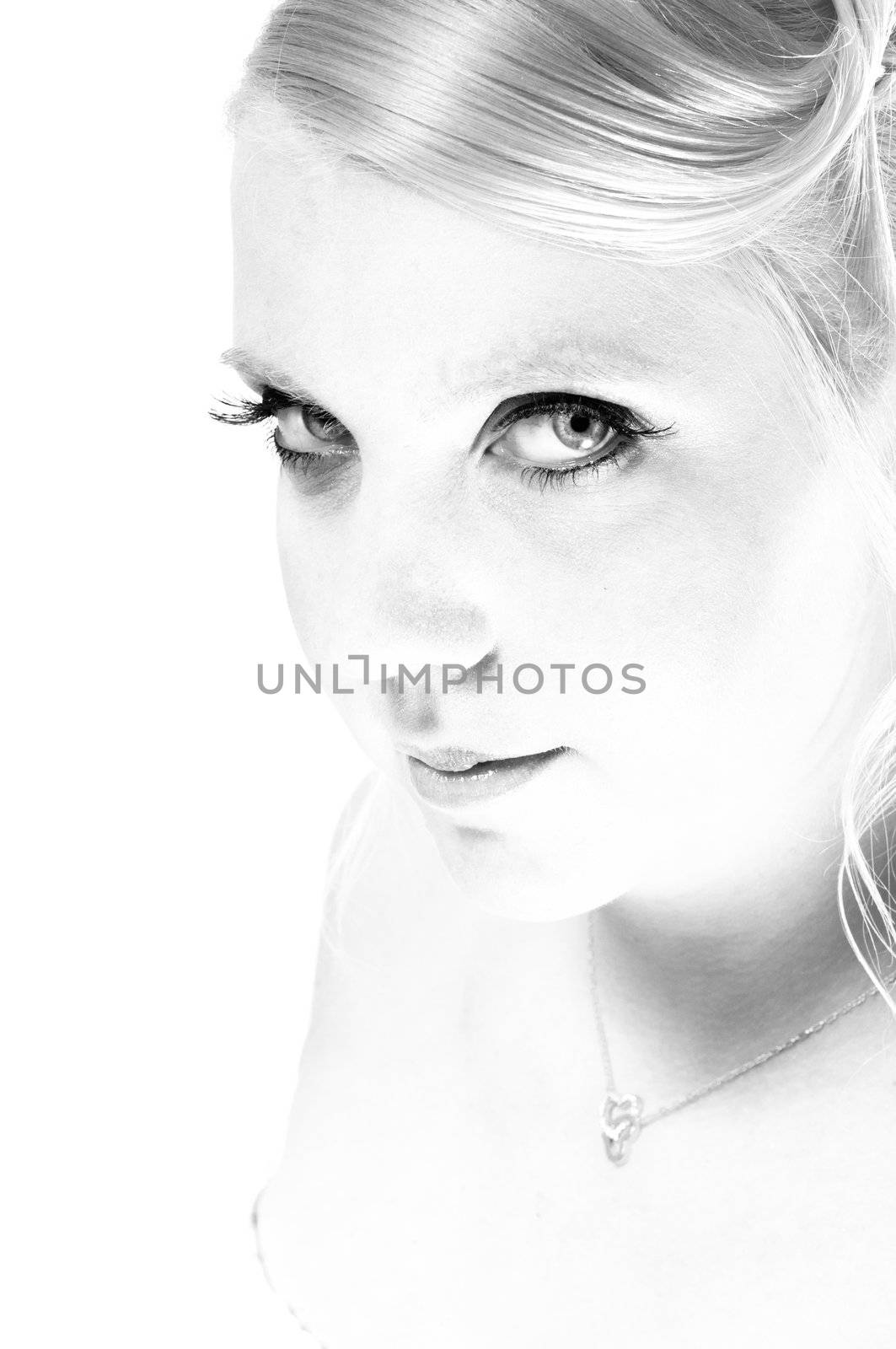 Beautiful young bride in black and white by svedoliver