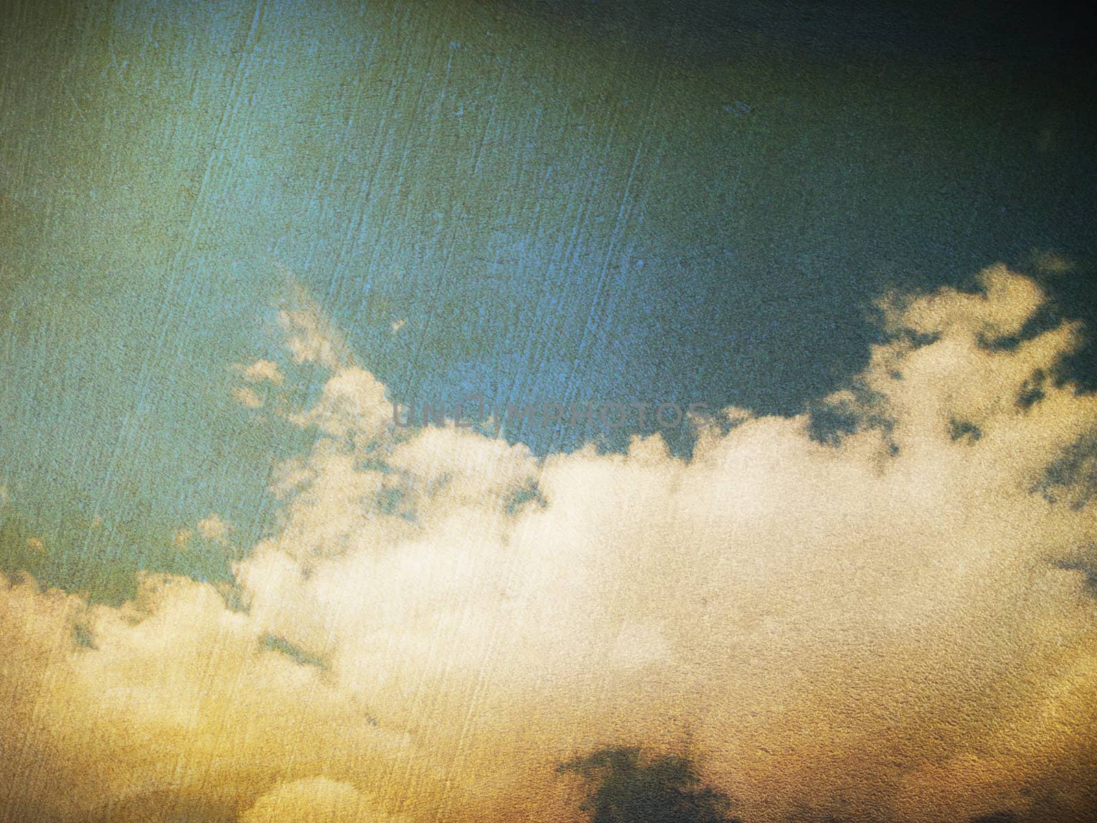 retro image of cloudy sky