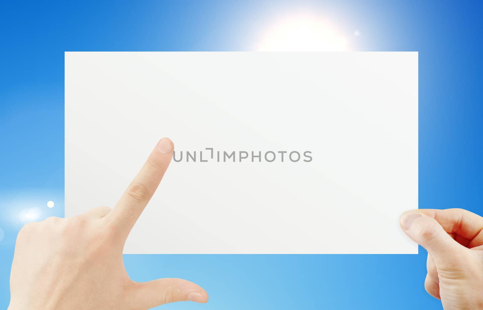 Hand holding paper