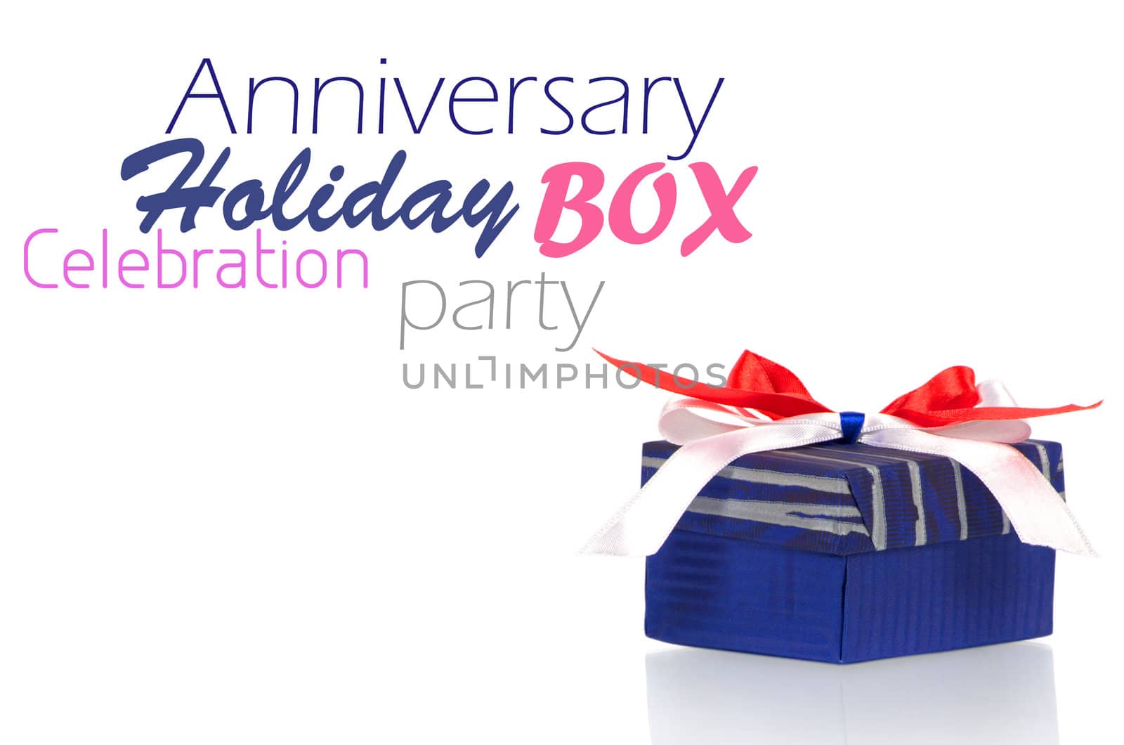 gift box with ribbon isolated on white