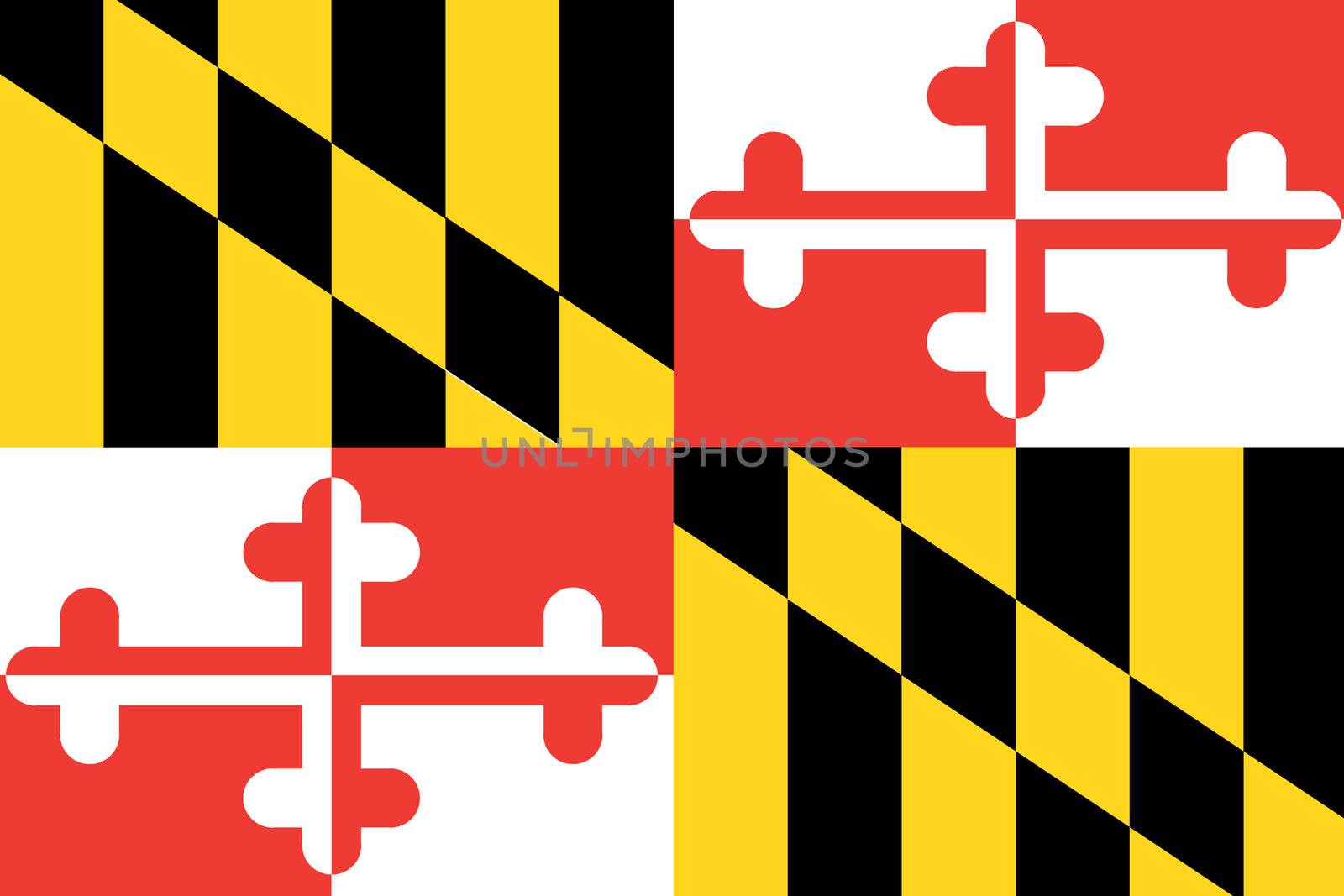 Flag of the American State of Maryland by DragonEyeMedia