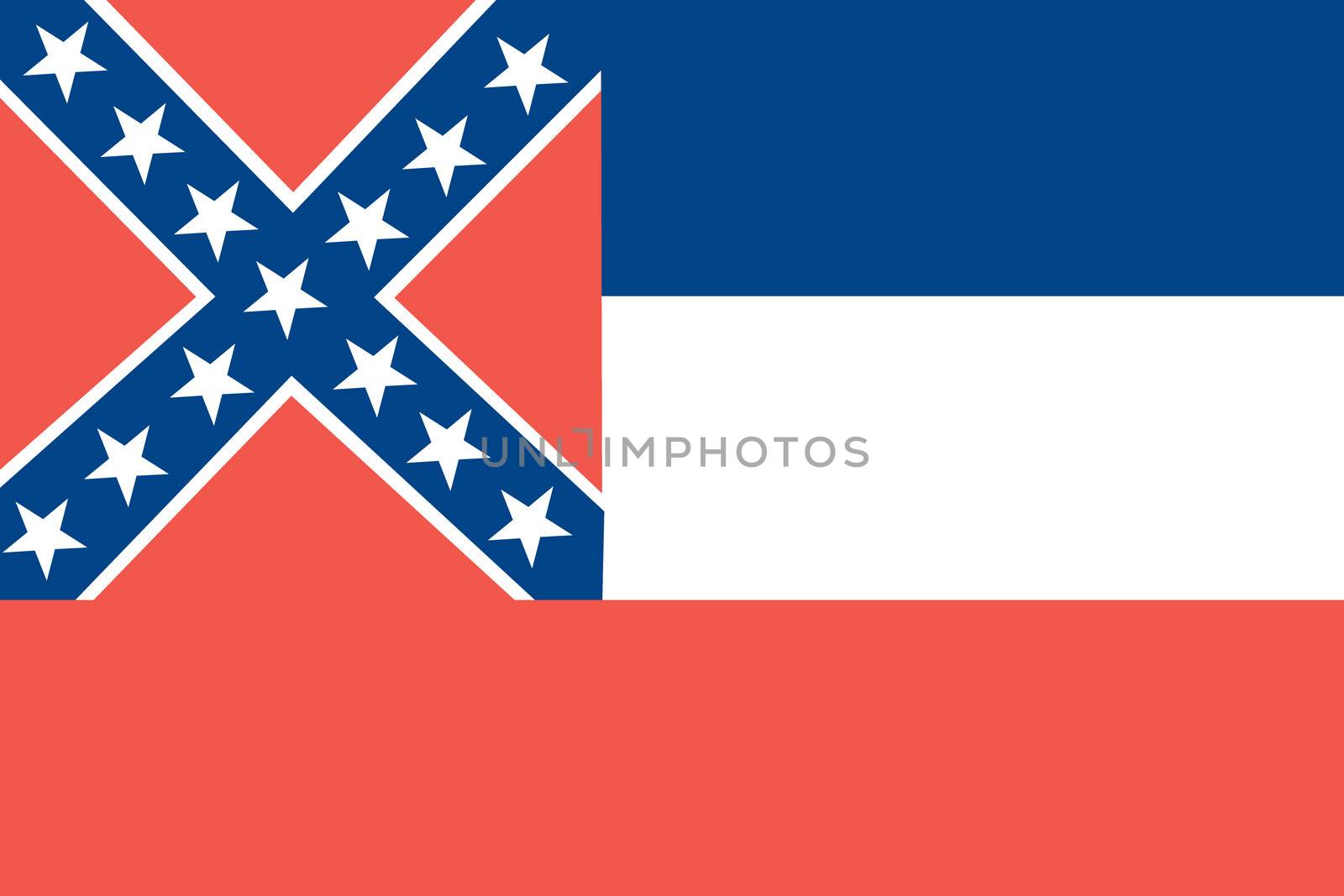 Flag of the American State of Mississippi by DragonEyeMedia