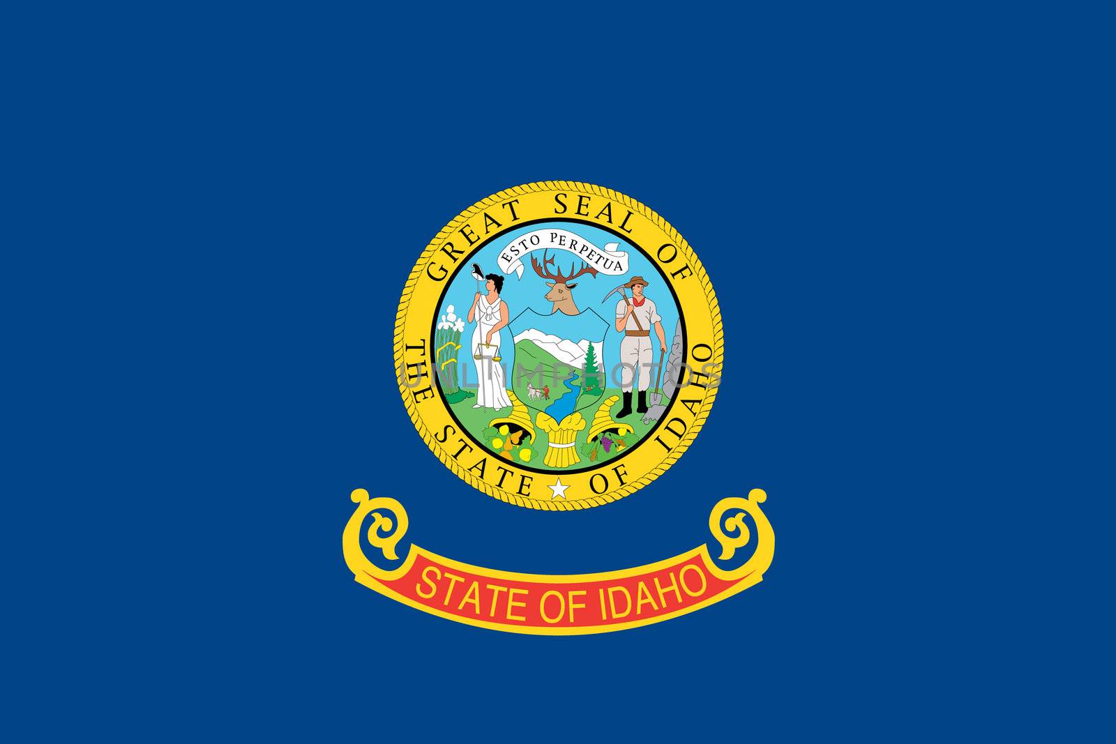 The Flag of the American State of Idaho