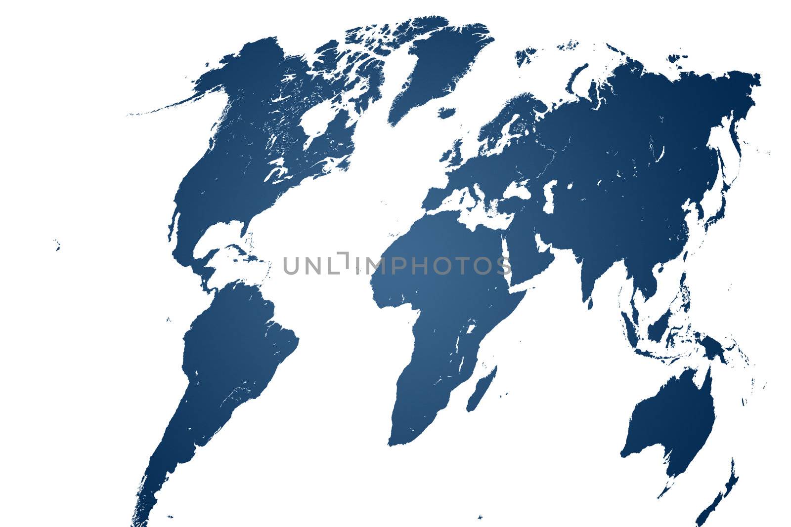 blue World Map Illustration on white background