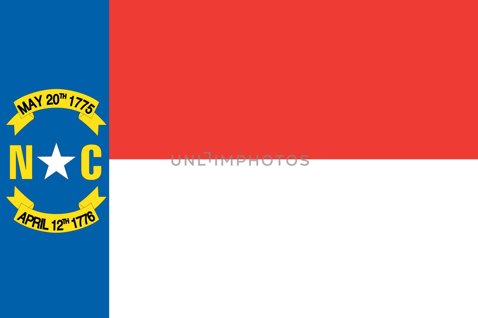 Flag of the American State of North Carolina by DragonEyeMedia