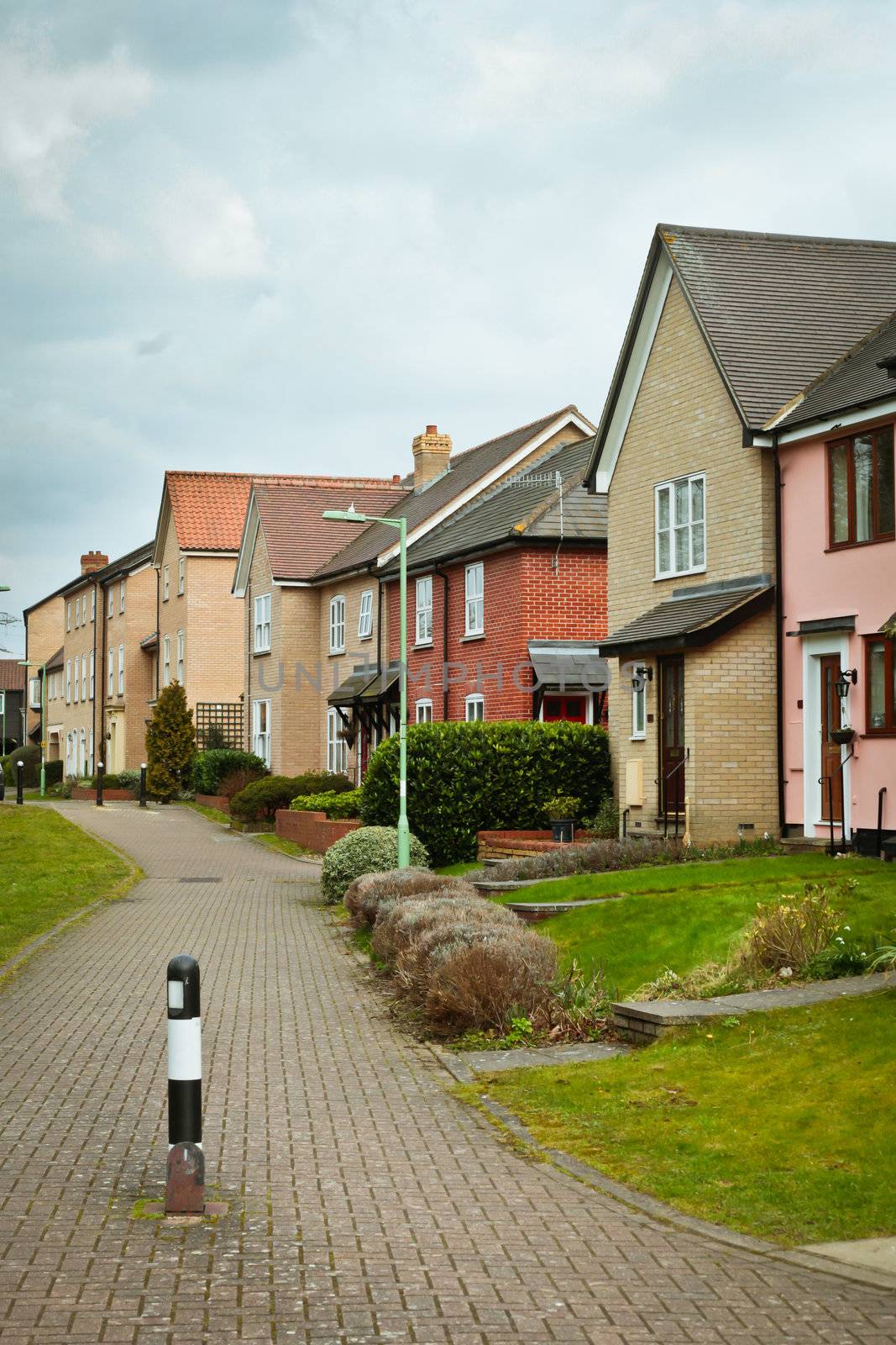 A m odern housing development in Bury St Edmunds, England