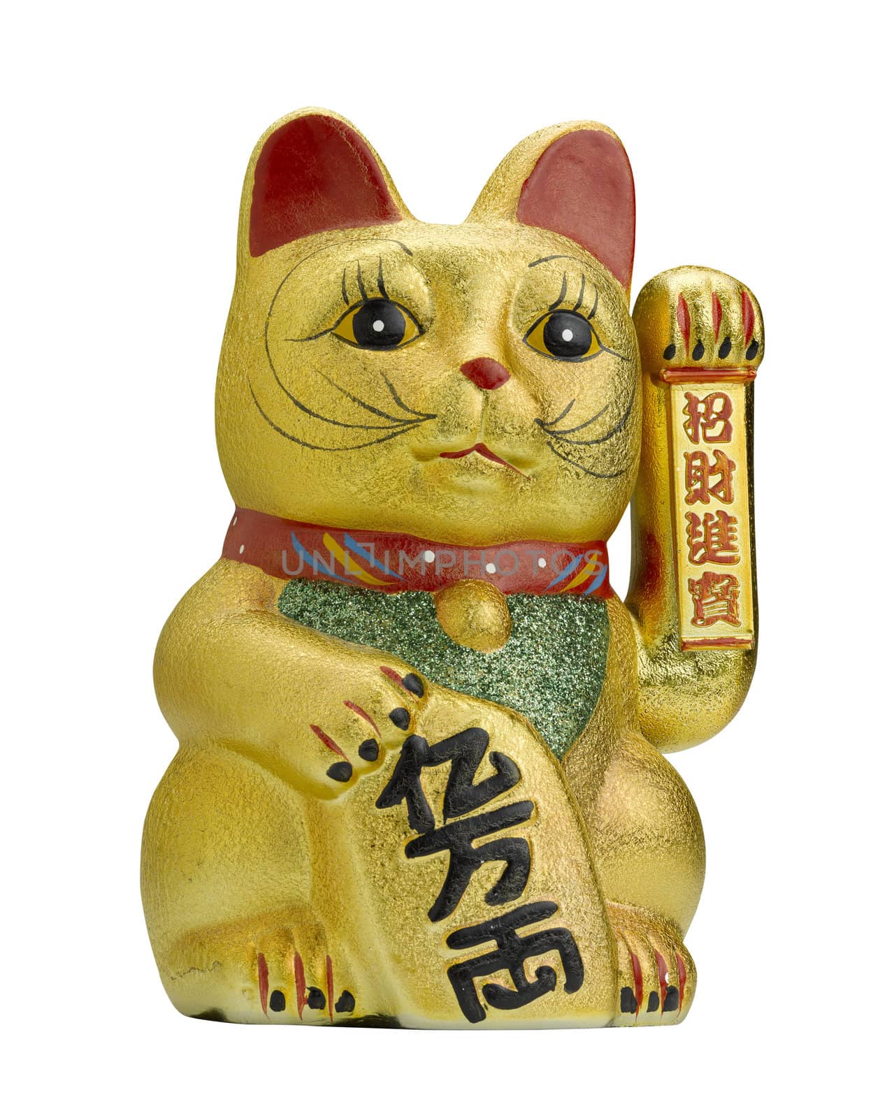 Lucky cat on white background