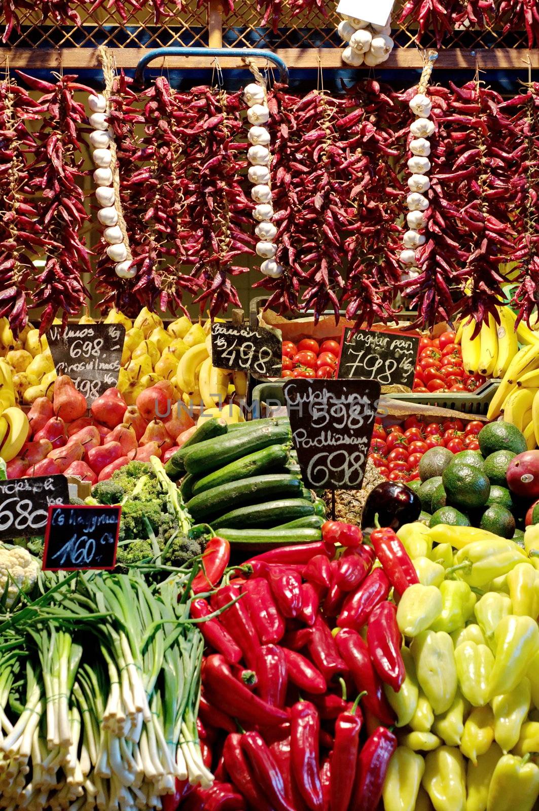 Vegetables on a shops stand by anderm