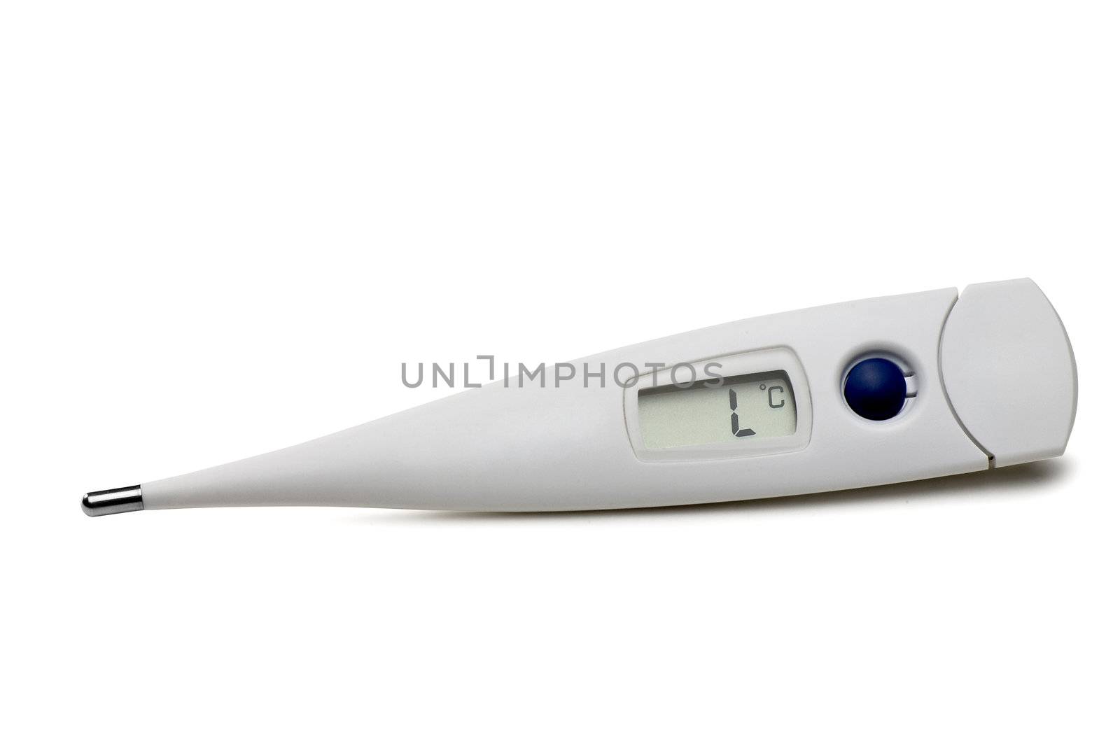 Thermometer on white background