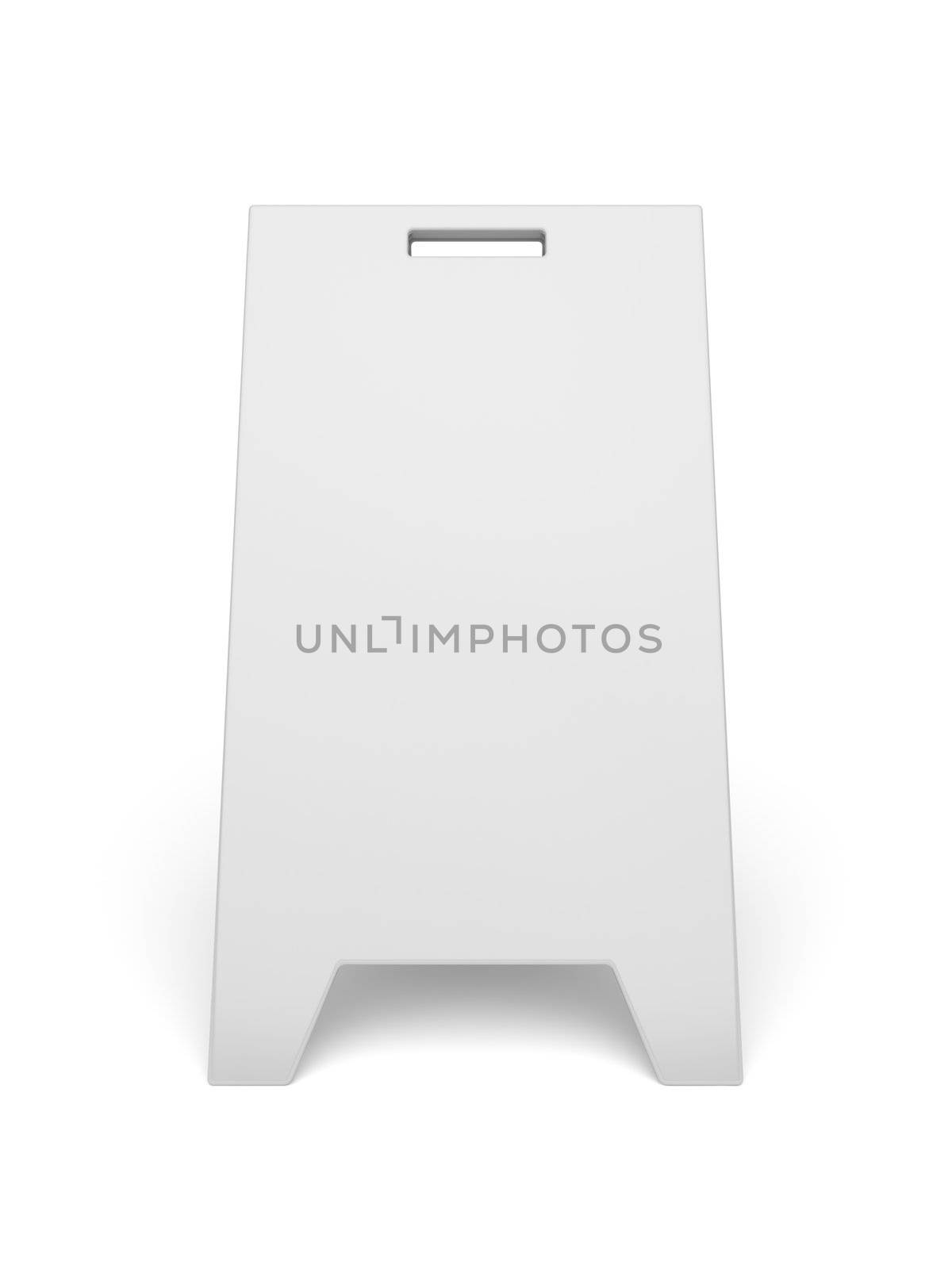 Advertising stand on white background