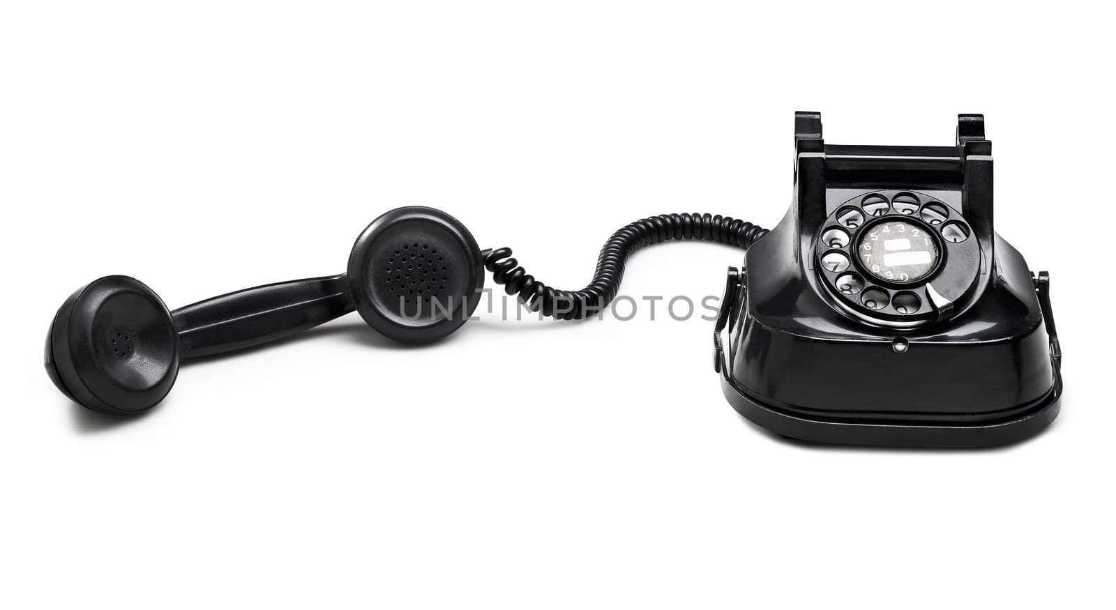old telephone dial.(clipping path) on white background