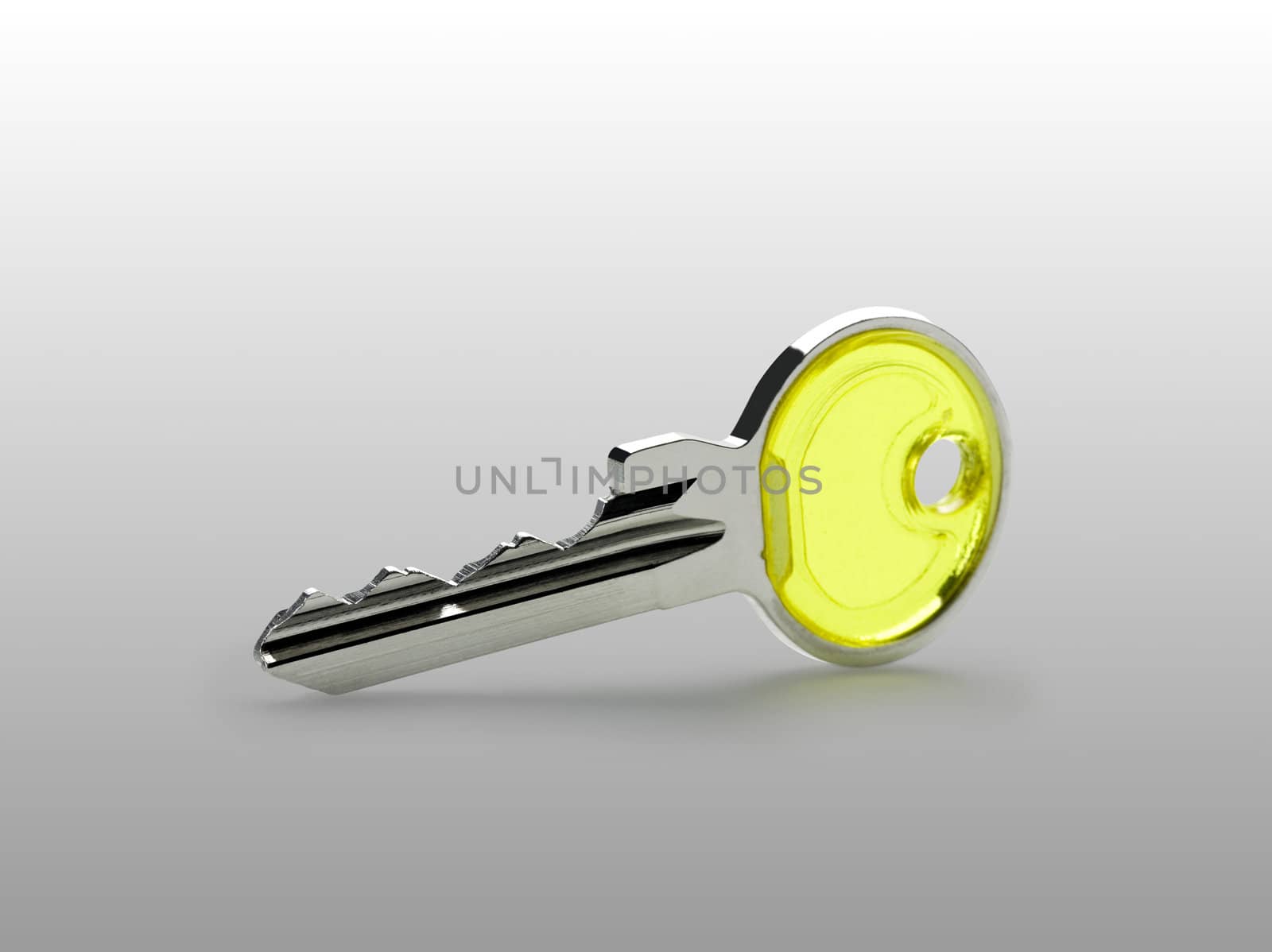 metal key isolated (clipping path)