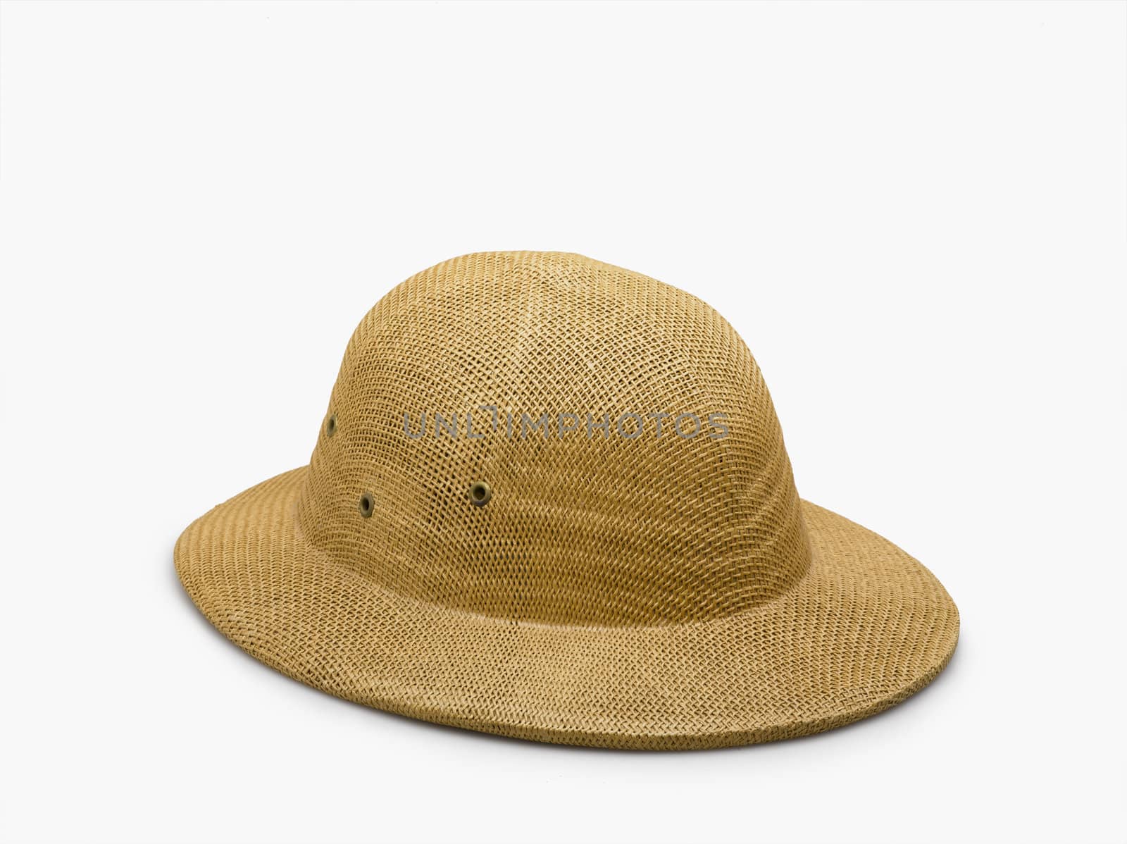 pith helmet isolated on white