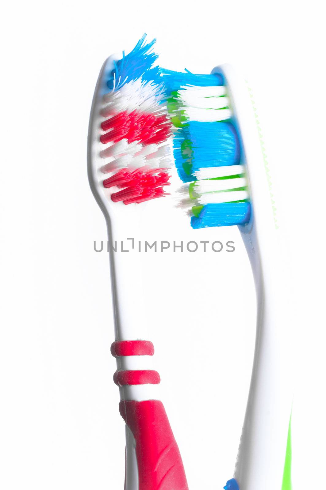 colorful toothbrush on a white background by svedoliver